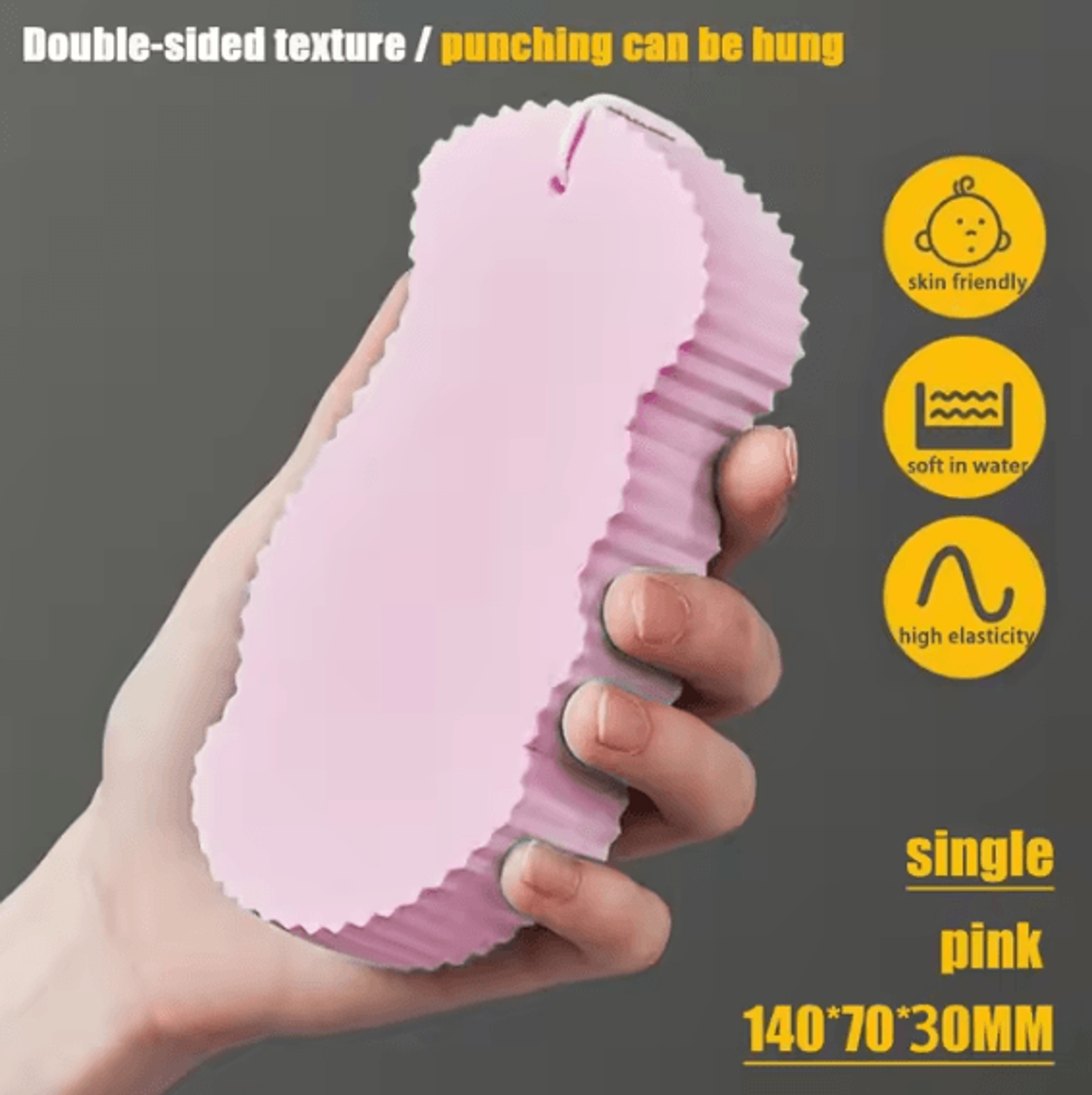 Soft Sponge Body Scrubber  Gentle Exfoliating Bath  Shower Scrub Sponge 7