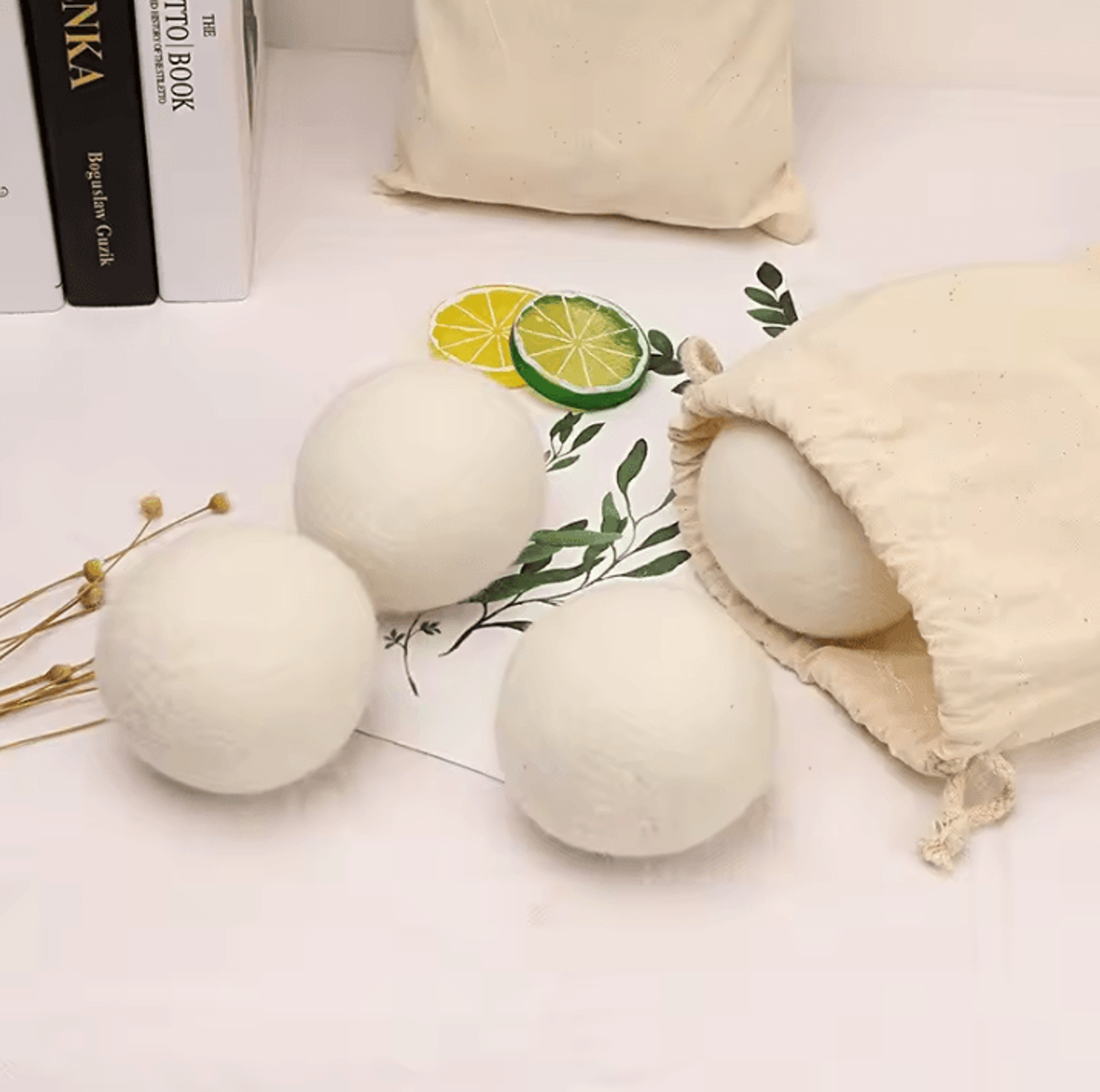 Reusable Wool Dryer Balls  118157196 Inch Natural Laundry Softener Balls 1