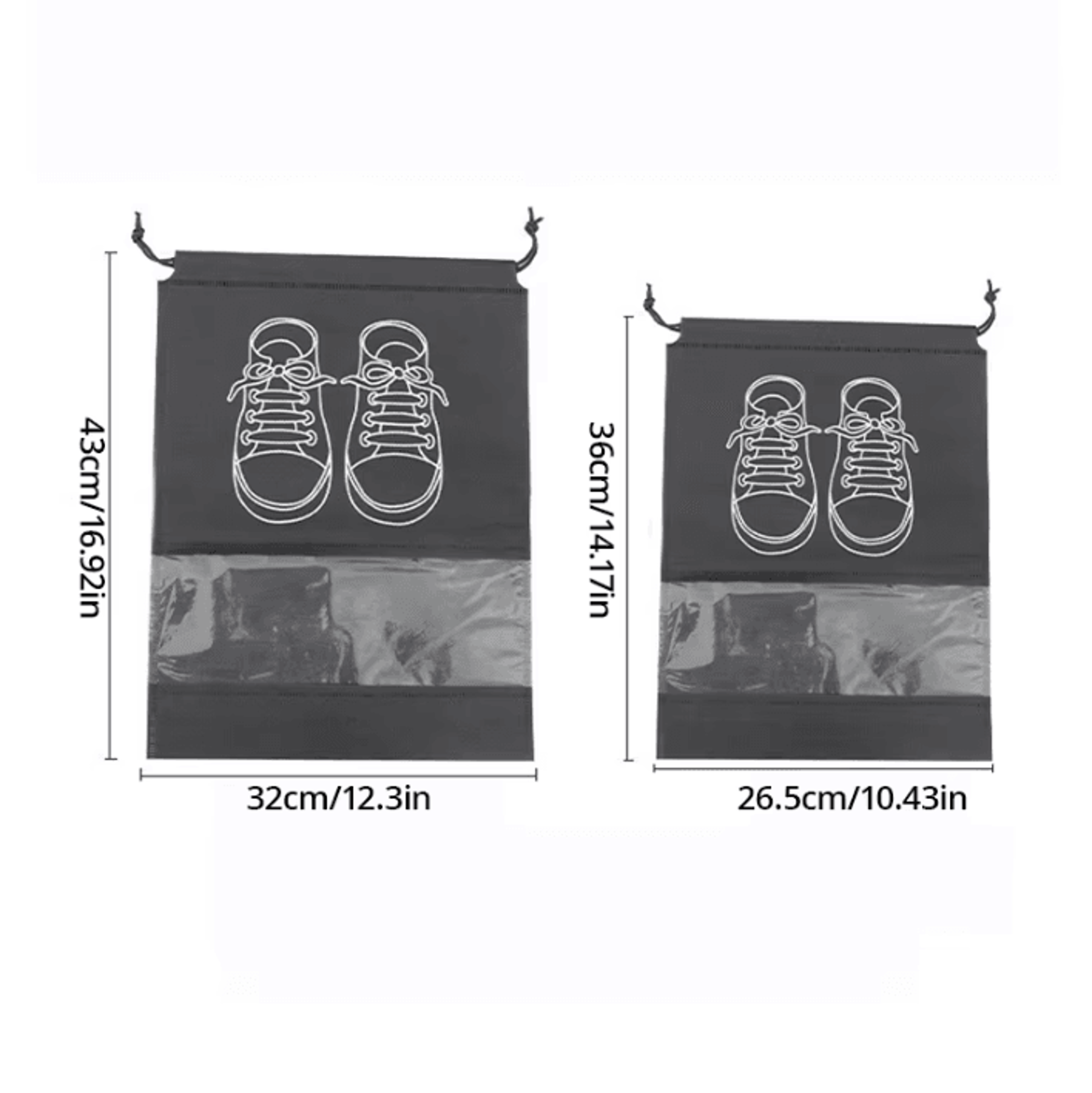5Piece Waterproof Shoe Storage Bag Set  Large Capacity NonWoven Travel Shoe Organizer 4