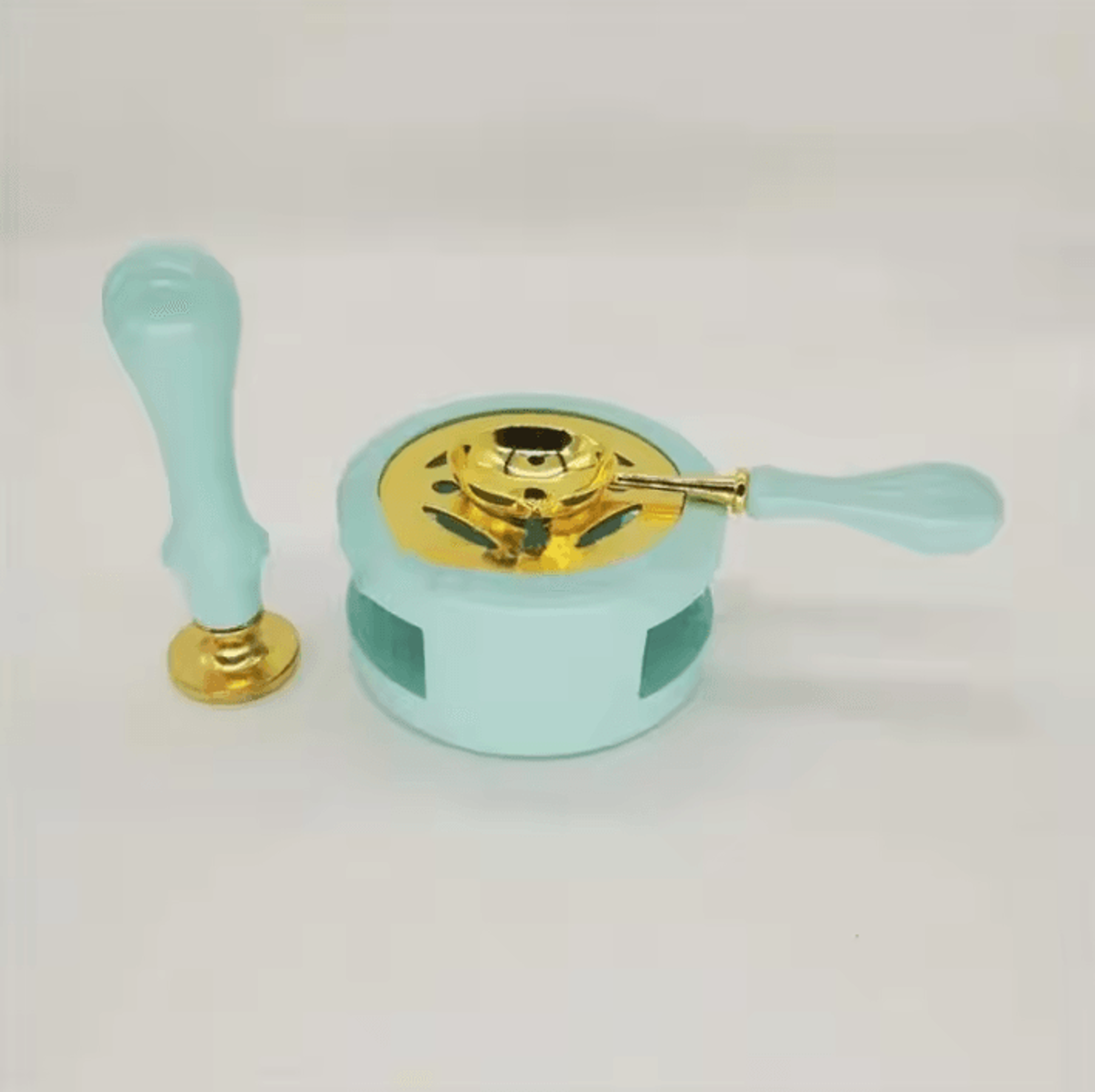 Wax Melting Furnace Set With Spoon  Metal Sheet  Lacquer Seal Furnace For Stamping Hollow Circle To 7