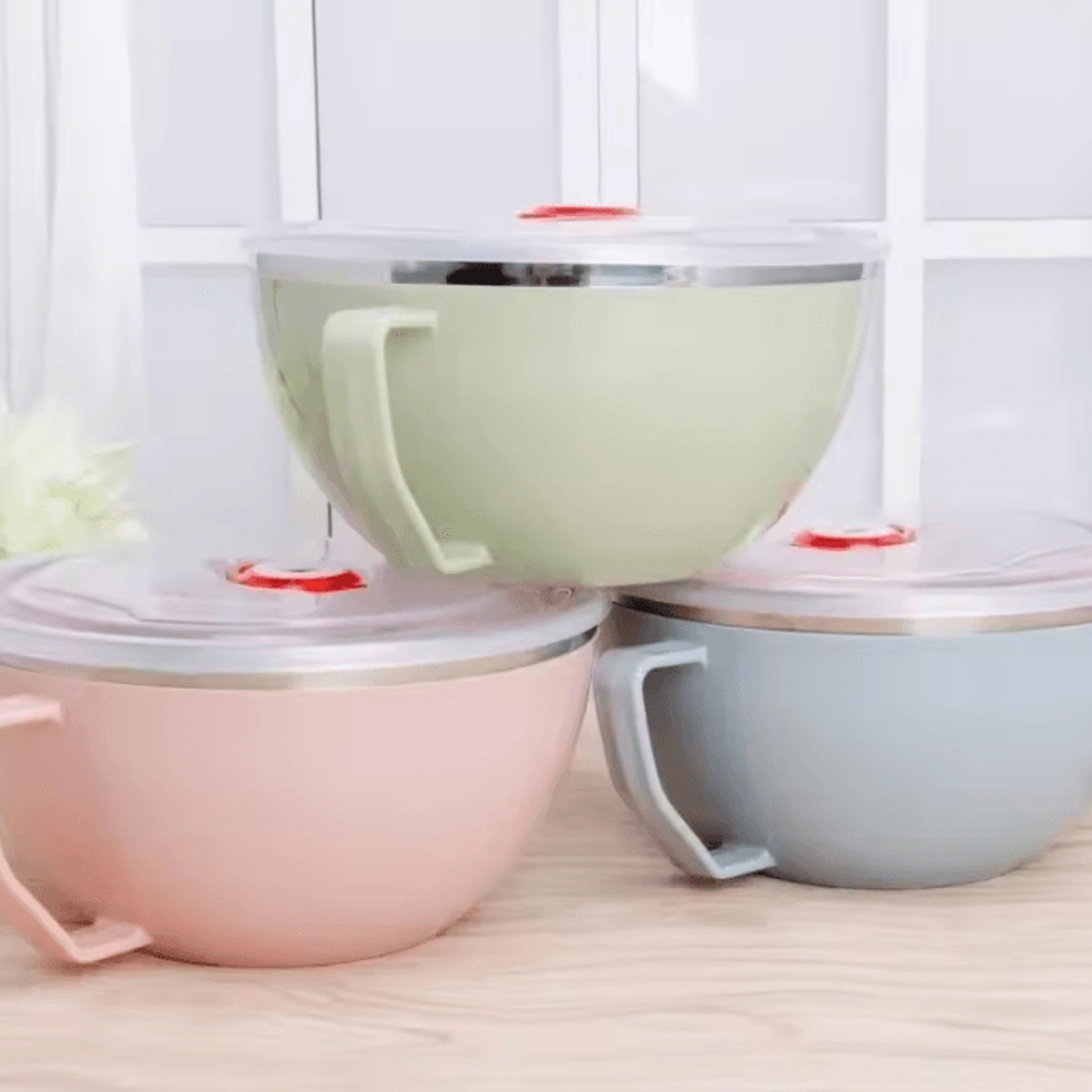 Stainless Steel Bowl With Handle  AntiScalding Mixing Bowl For Instant Noodles  Kitchen Tableware 0