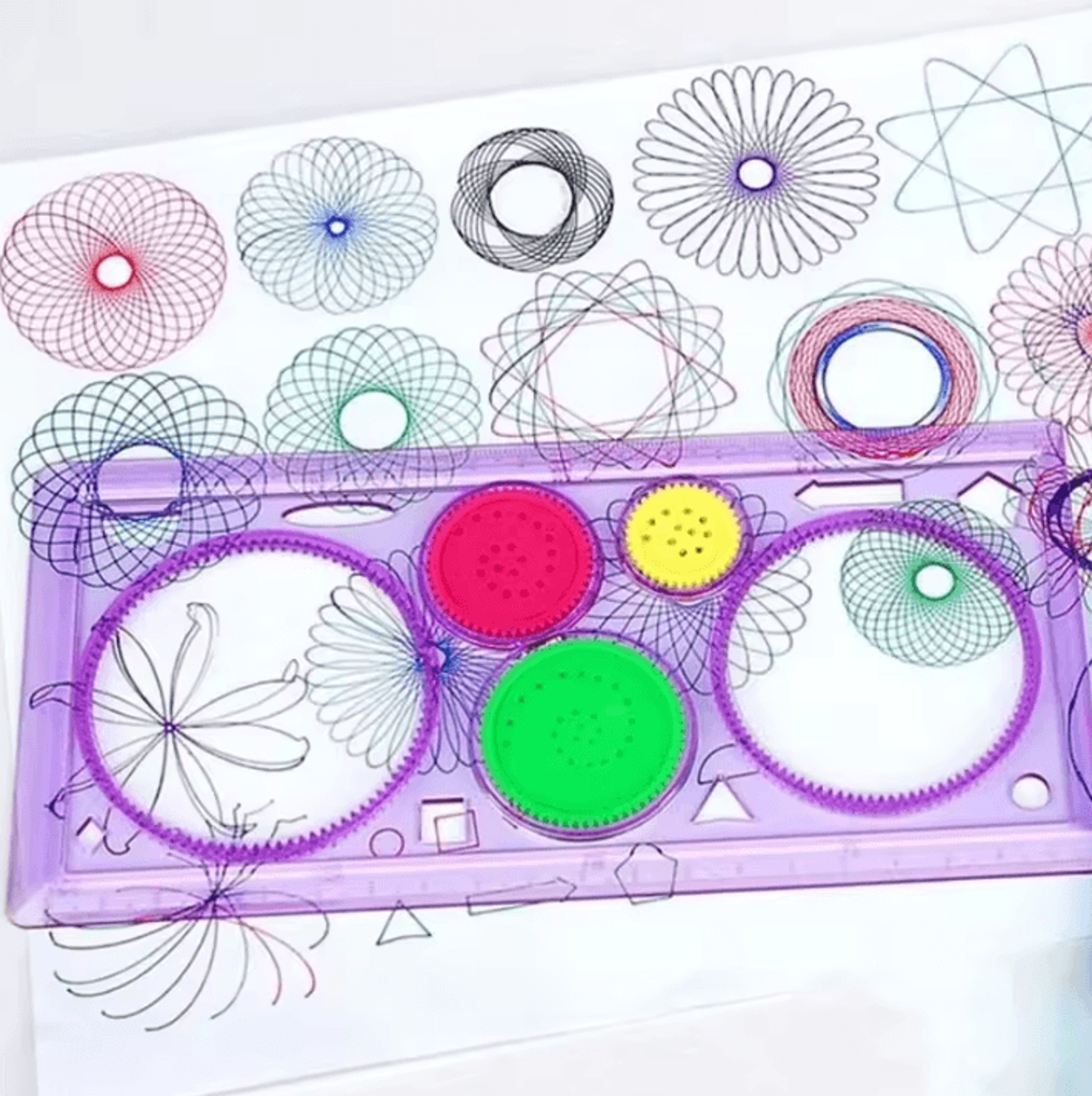 Creative Geometry Ruler Tool  Multifunctional Painting  Drawing Student Art Puzzle Tracer 4