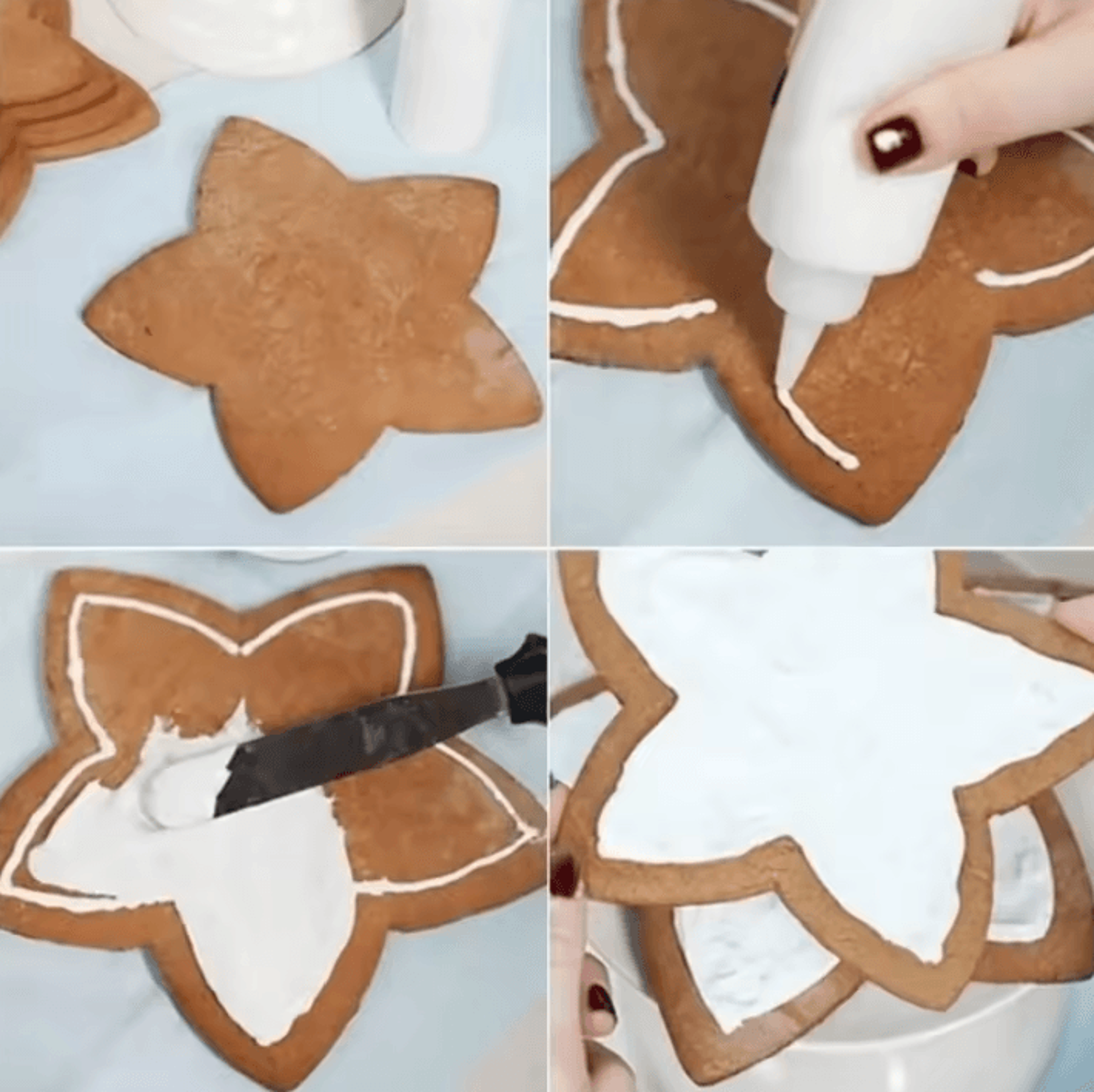6Piece 3D DIY Christmas Cookie Cutter Set  Pentagram Tree Cake Cutter Mold Baking Tools 2