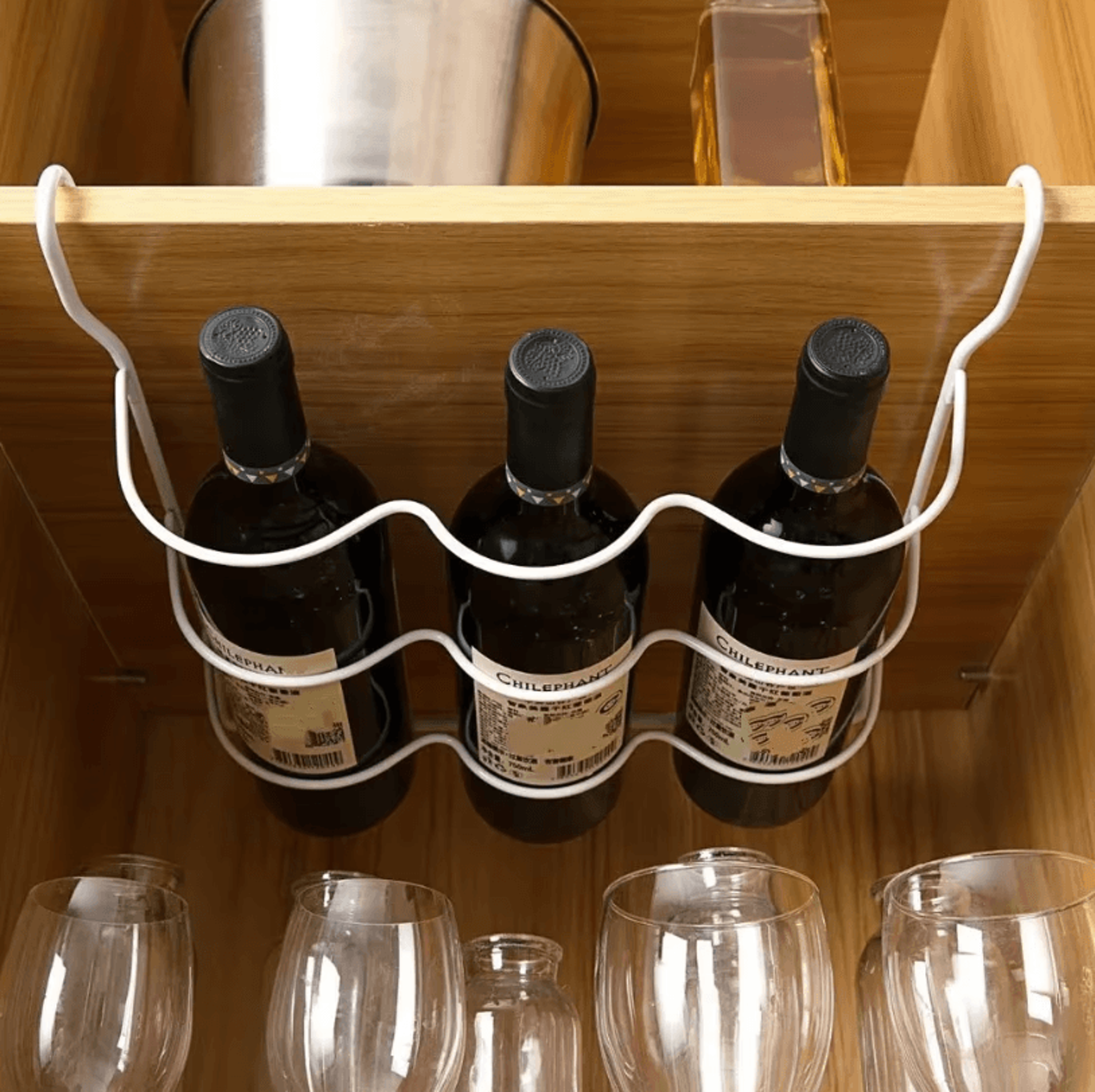 Adjustable Refrigerator Organizer Rack  Kitchen Storage Shelf  Bottle Holder Rack 2