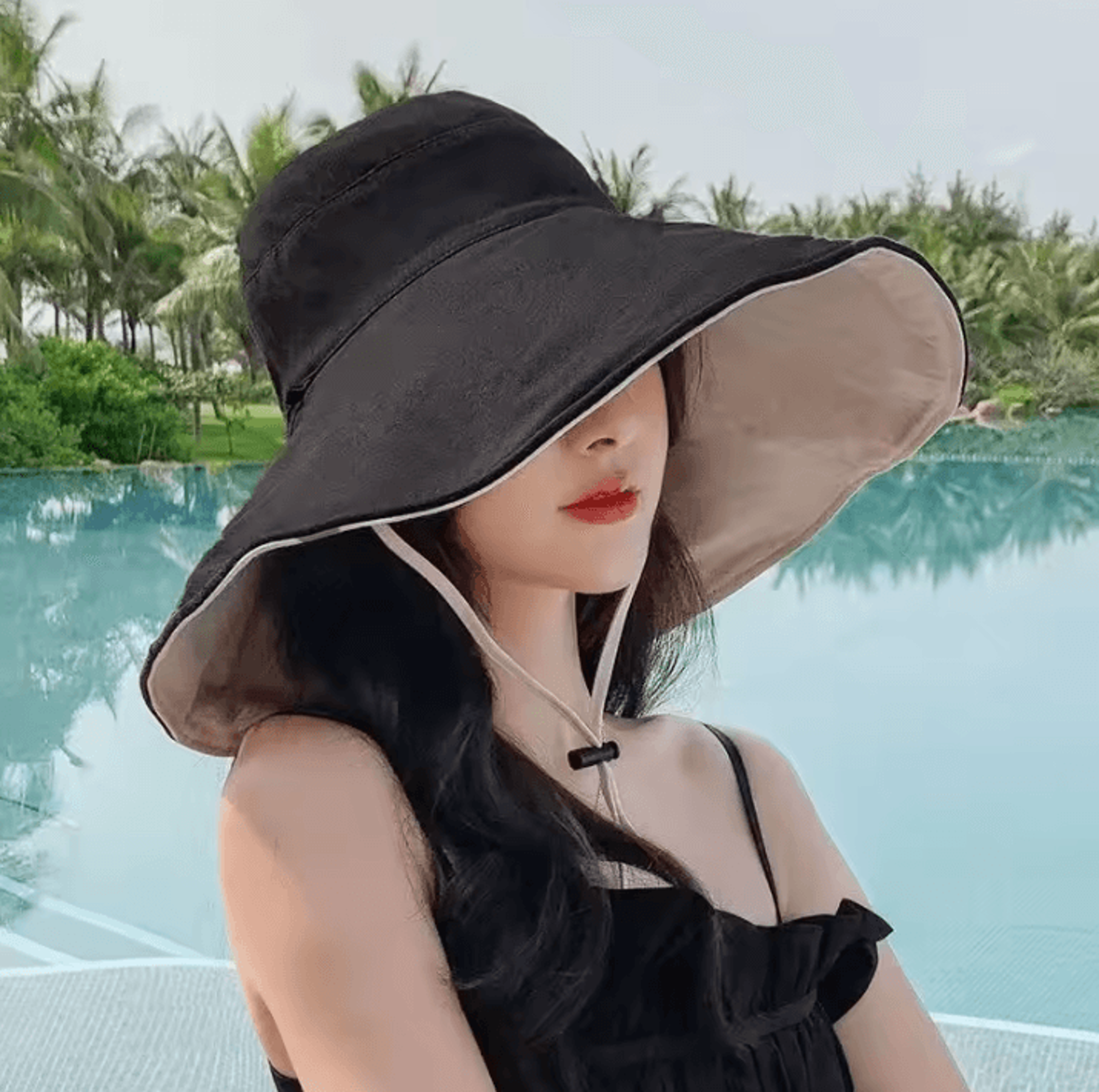 Wide Brim UPF 50 Sun Hat For Women  Foldable AntiUV Beach  Hiking Cap 21652362 In 0