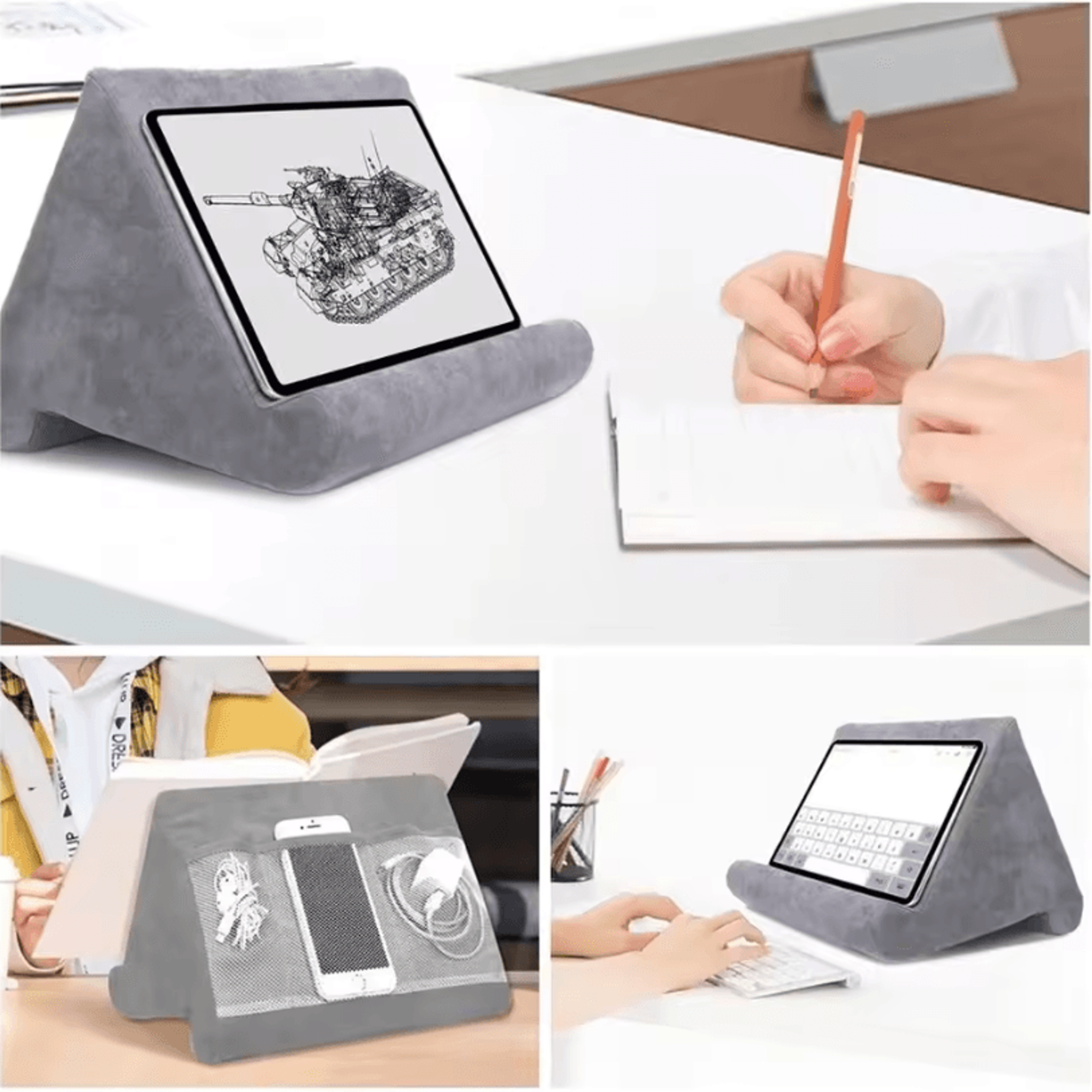 Portable Tablet  Phone Pillow Holder  MultiAngle Reading Stand Support Cushion 2