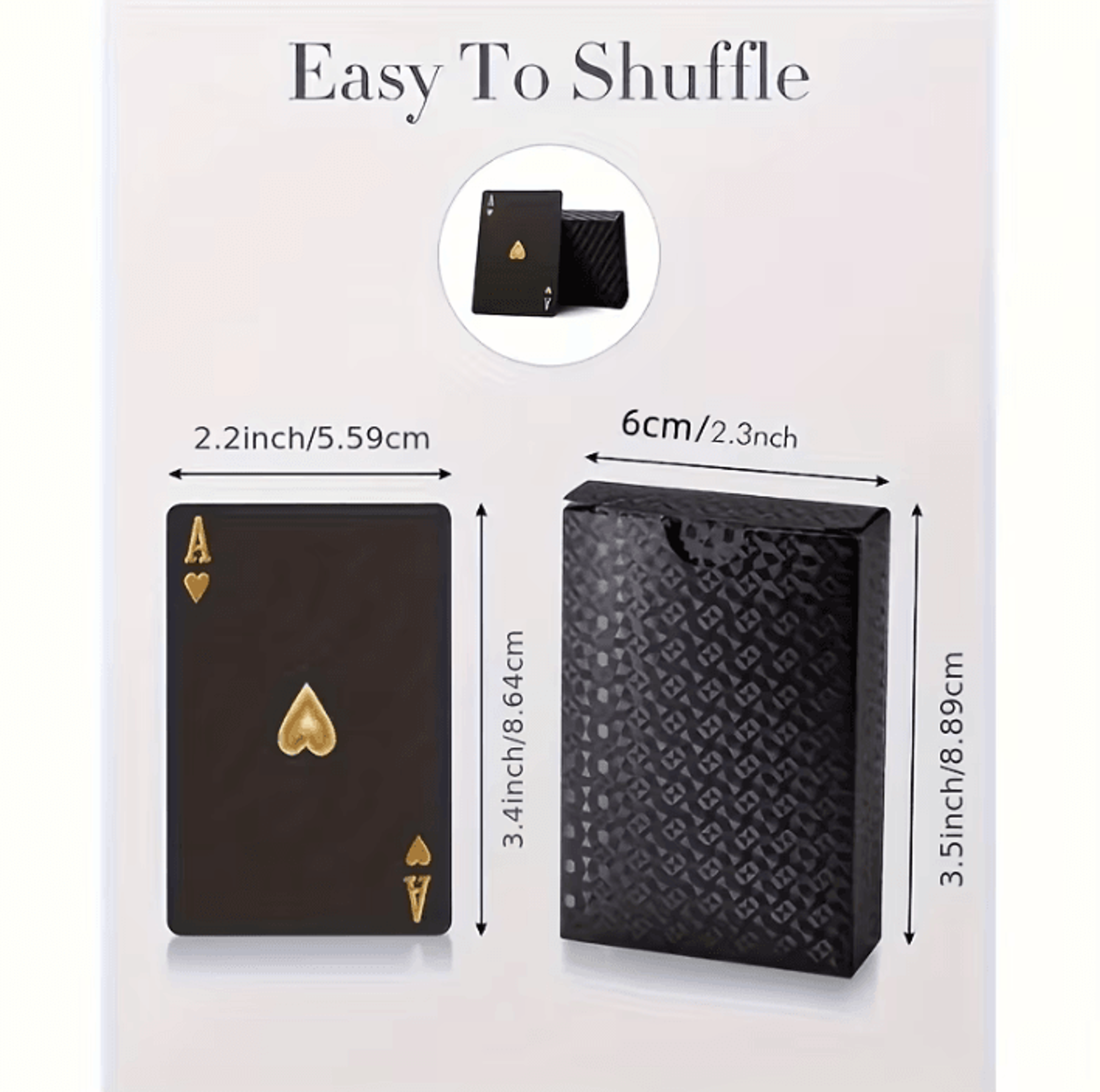 Cool Black  Gold Waterproof Playing Cards  Game Gift Deck For Christmas Halloween  Thanksgiving 5