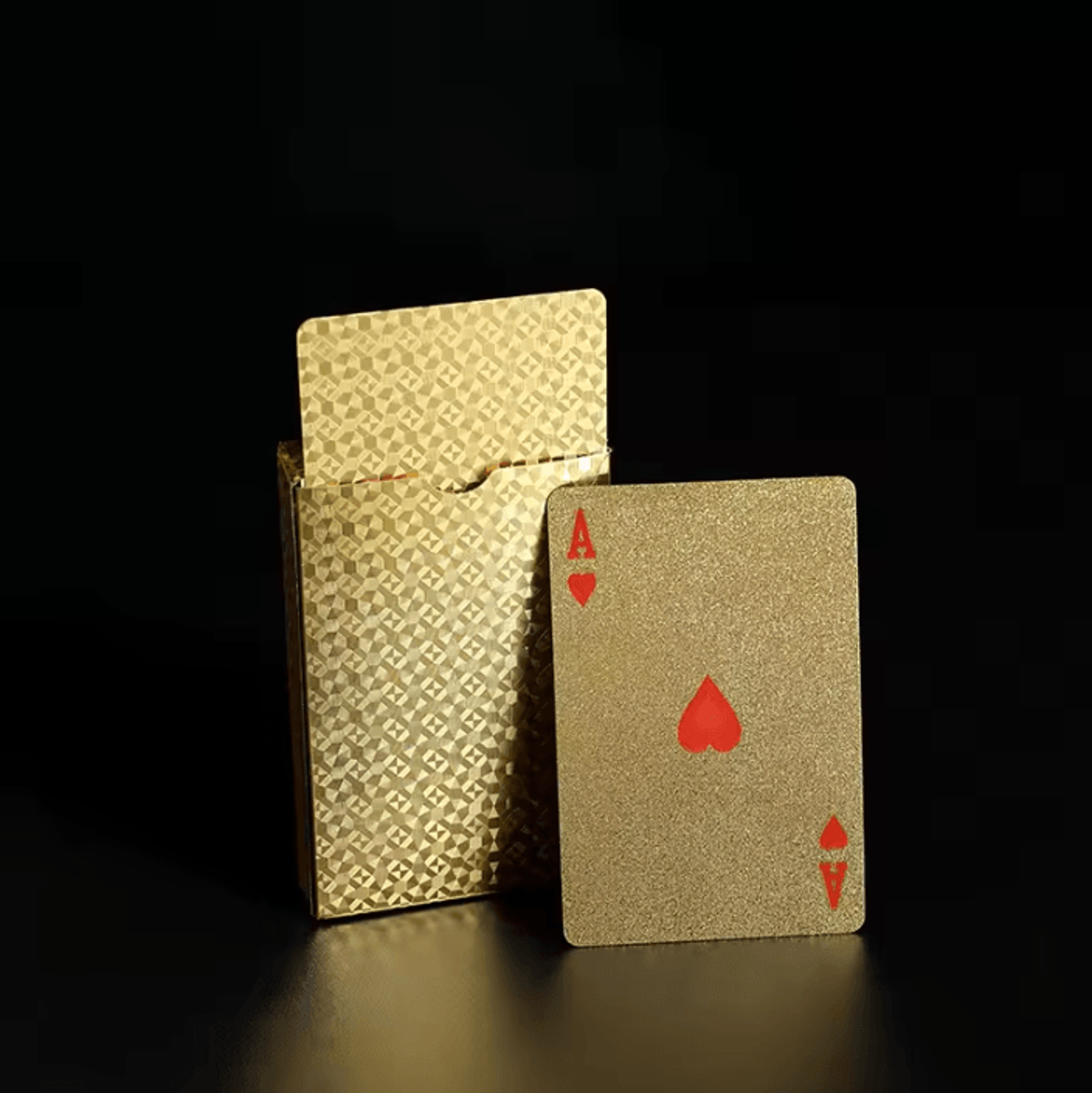 Cool Black  Gold Waterproof Playing Cards  Game Gift Deck For Christmas Halloween  Thanksgiving 7