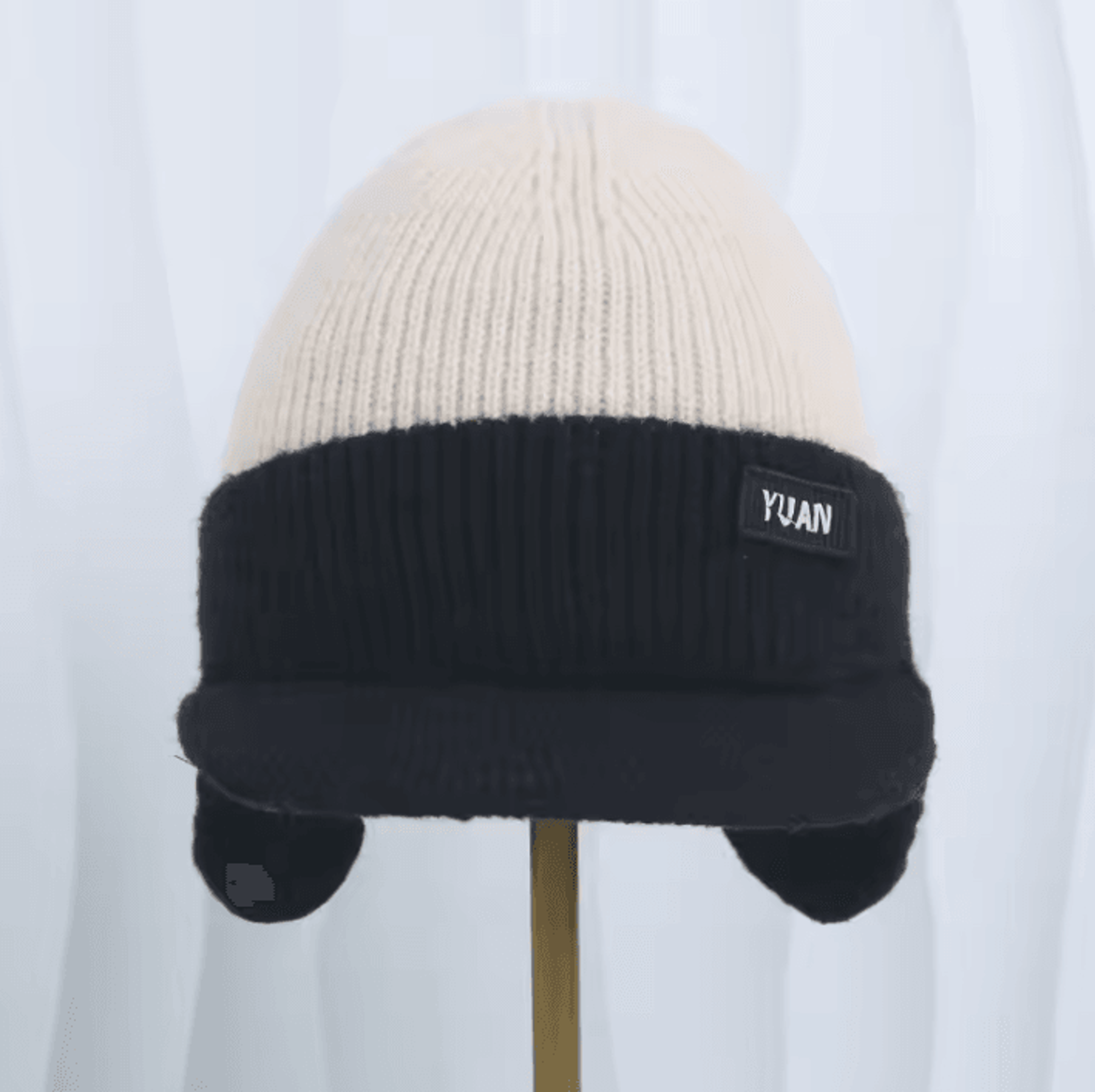 Winter Thermal Knitted Baseball Cap  Thickened Windproof Ear Protection Beanie For Outdoor Sports 5