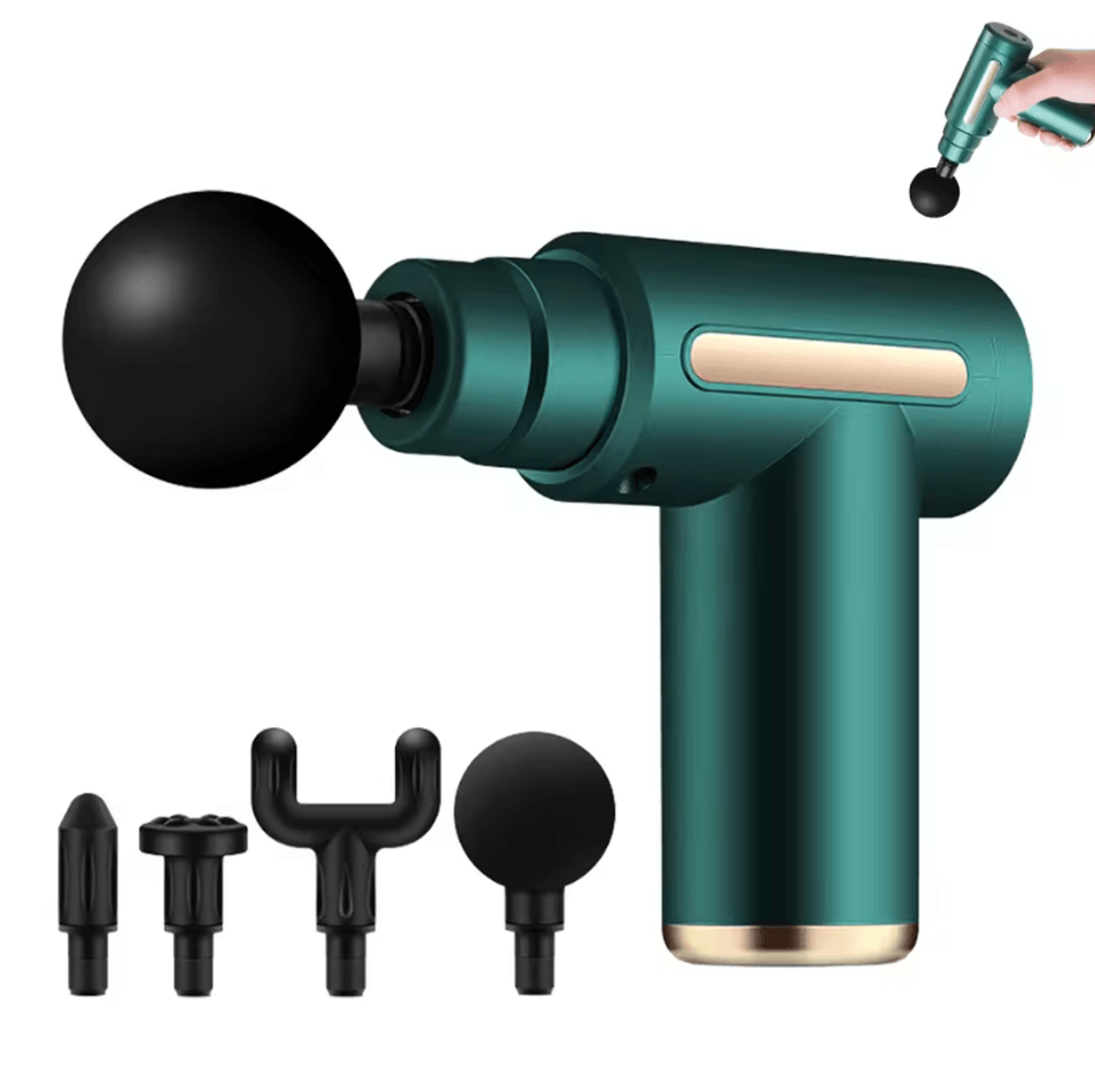 Mini Fascia Massage Gun  Powerful Deep Tissue Handheld Massage Device With 4 Attachments 8