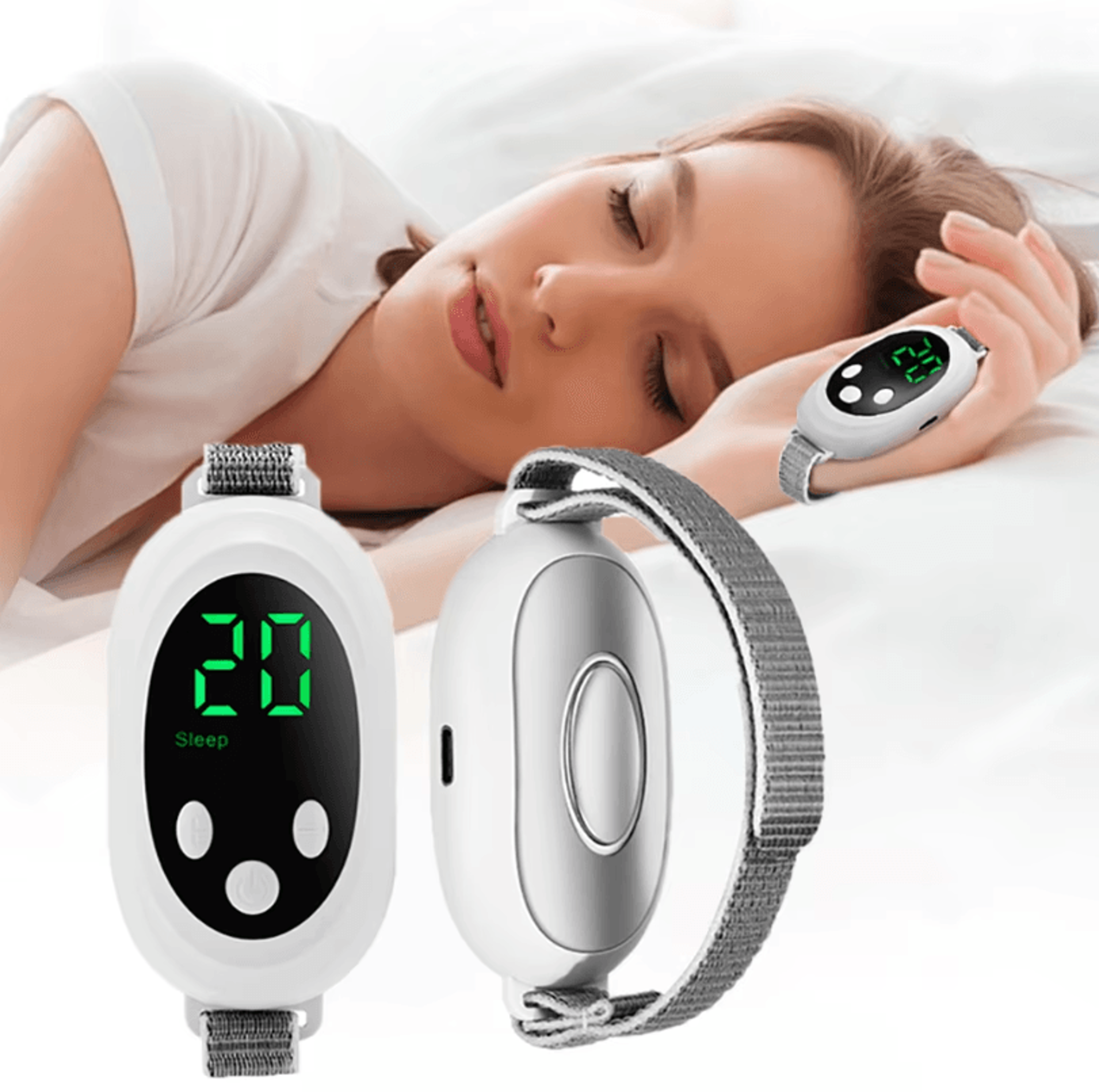 Microcurrent EMS Sleep Aid Device  Sleep Instrument For Insomnia  Stress Relief Palm Massager 0