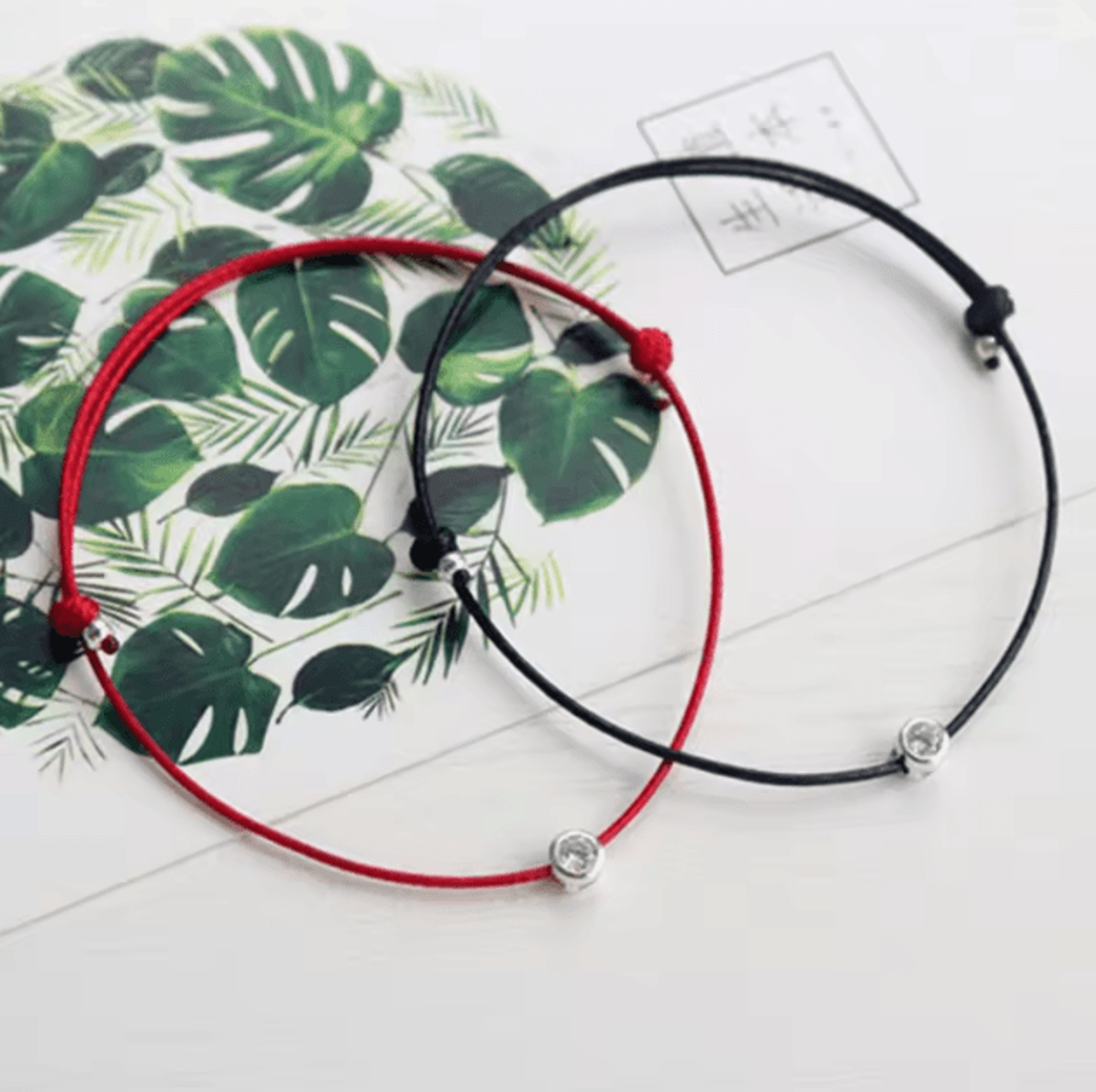 La Monada 925 Sterling Silver Red Thread Bracelet  Minimalist Rope Bracelet For Women 0