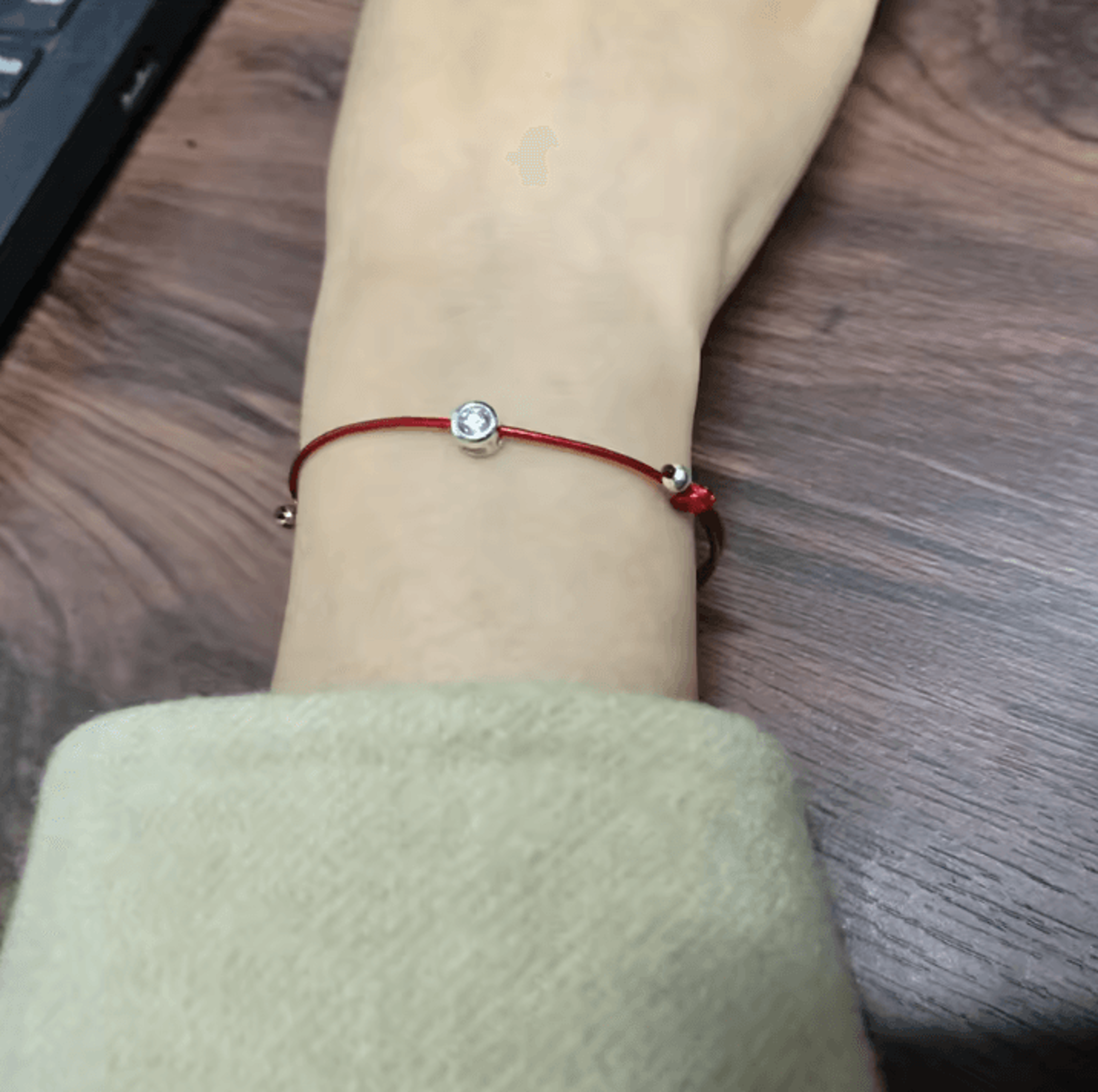 La Monada 925 Sterling Silver Red Thread Bracelet  Minimalist Rope Bracelet For Women 1