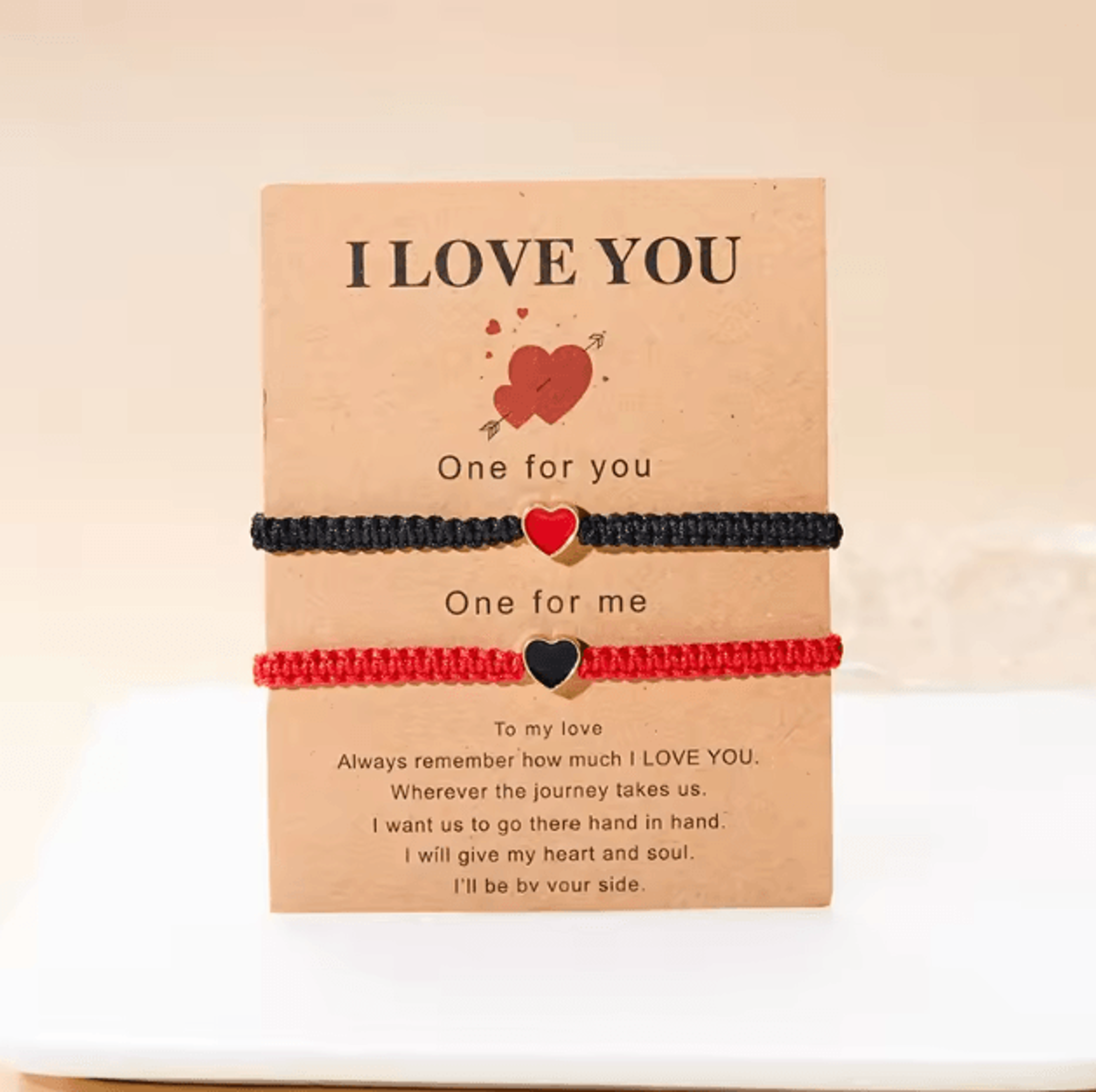 HeartBond 2Pcs Matching Bracelets Set  Handwoven Heart LongDistance Couple  Friendship Jewelry Gift 6