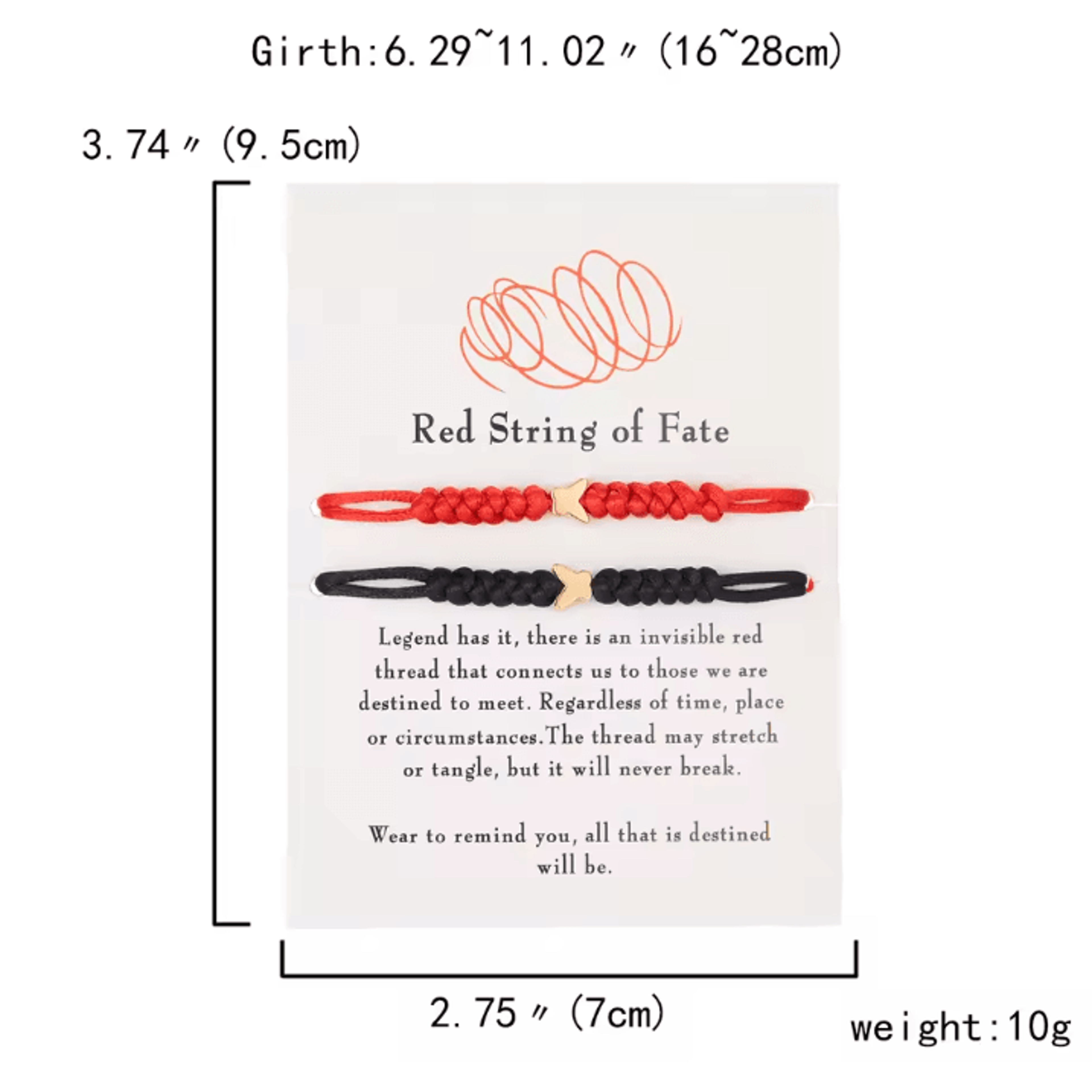 FateBond Handmade Red String Bracelets  Braided Couples Set For Luck Protection  Connection 4