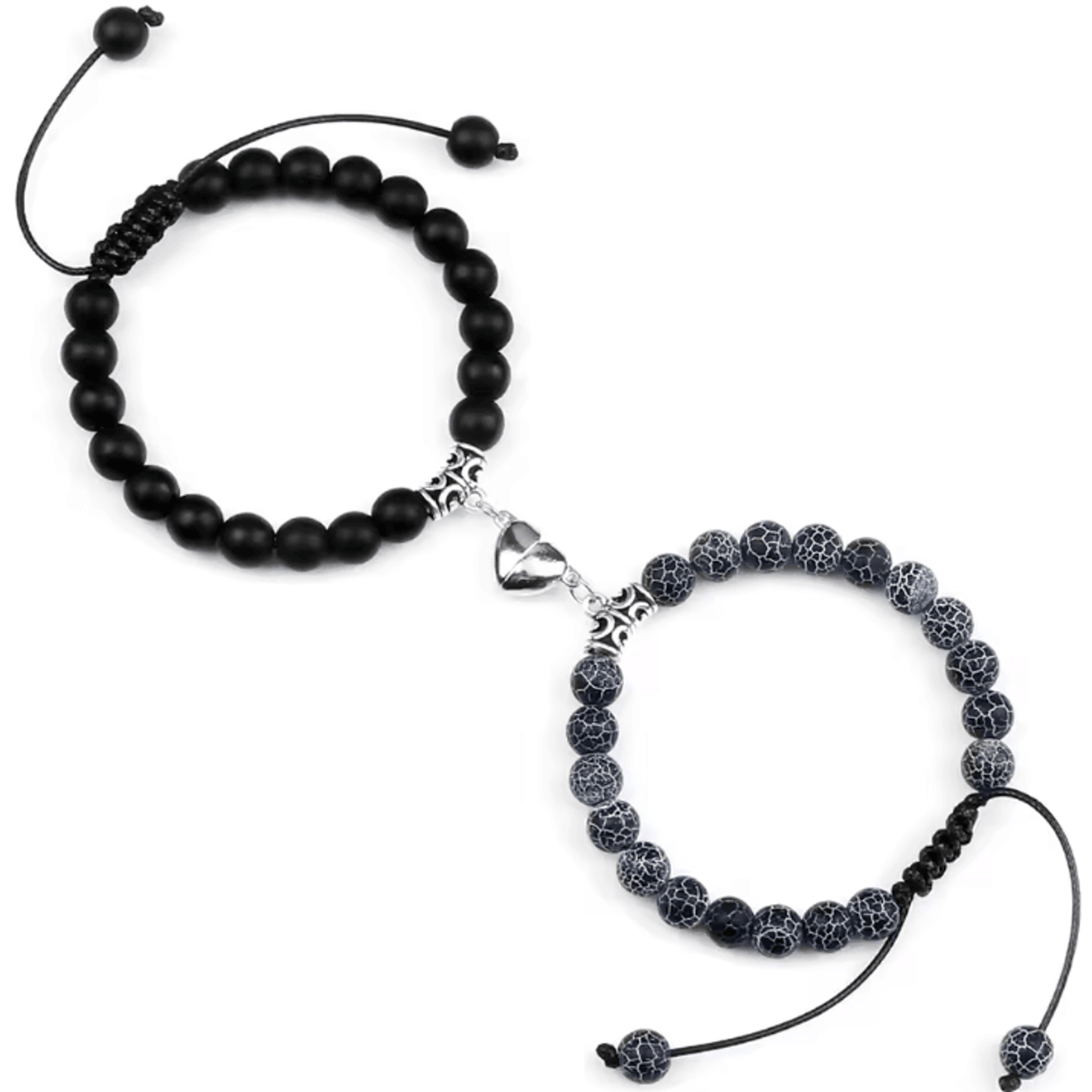 UnityMag Heart Natural Stone Couples Bracelets  Adjustable Distance Beads Set For Lovers  Friends 15