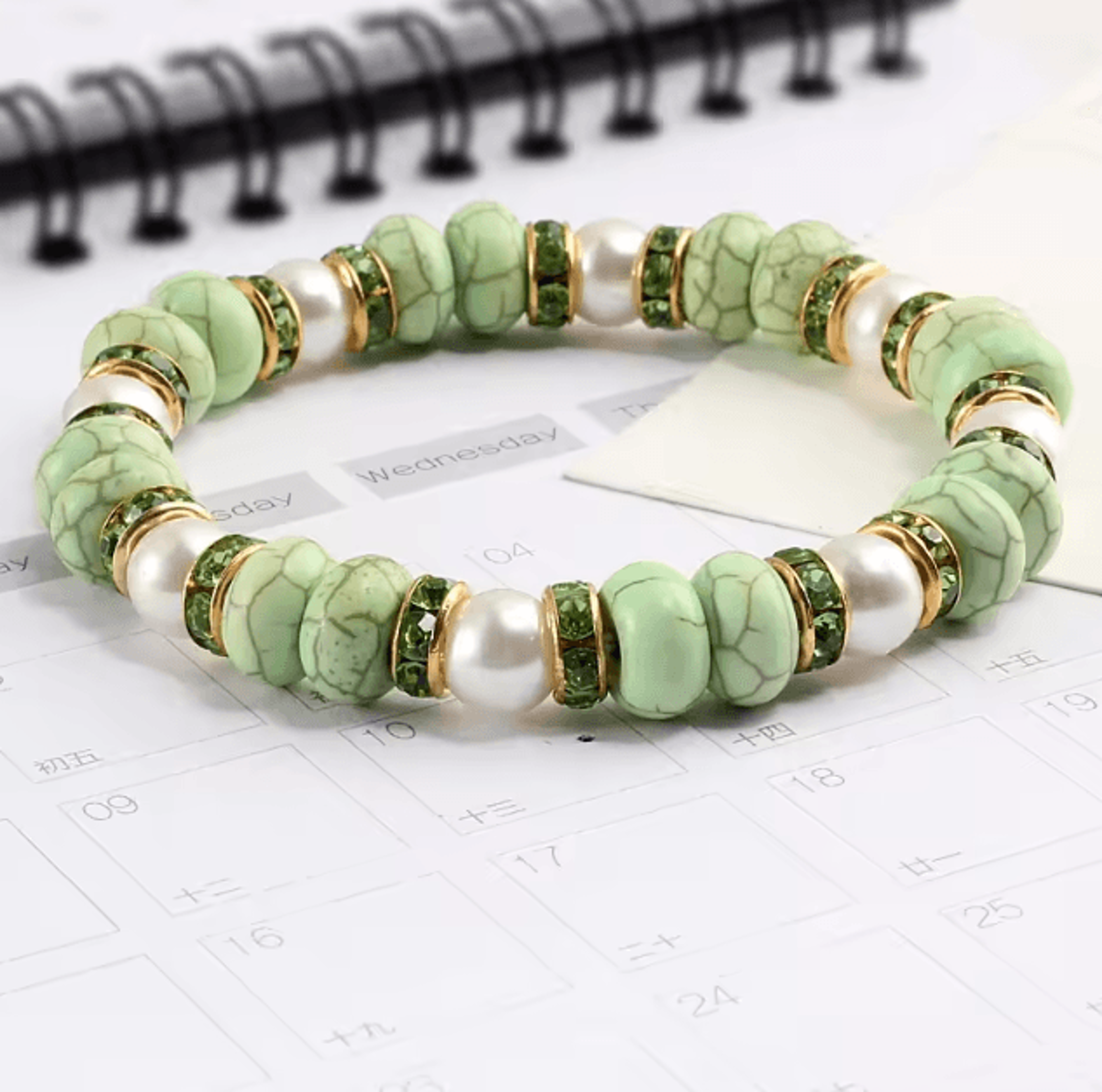 UnityCircle Natural Stone Beaded Bracelets  Elastic Couples  Distance Charm Set For Men  Women 1