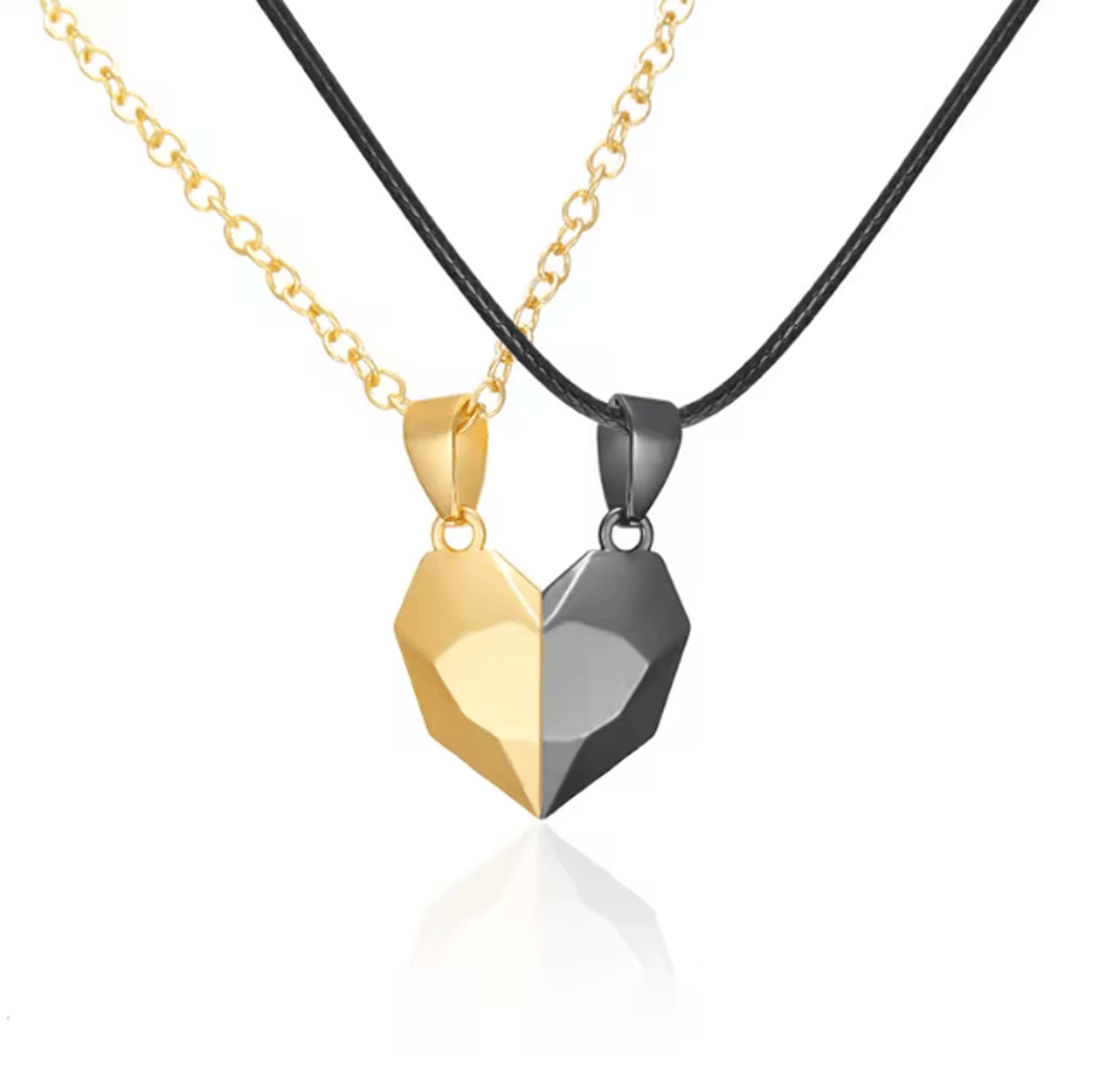 HeartbeatLove Magnetic Couple Pendant Necklace  Electrocardiogram Heart Jewelry Gift Set 13