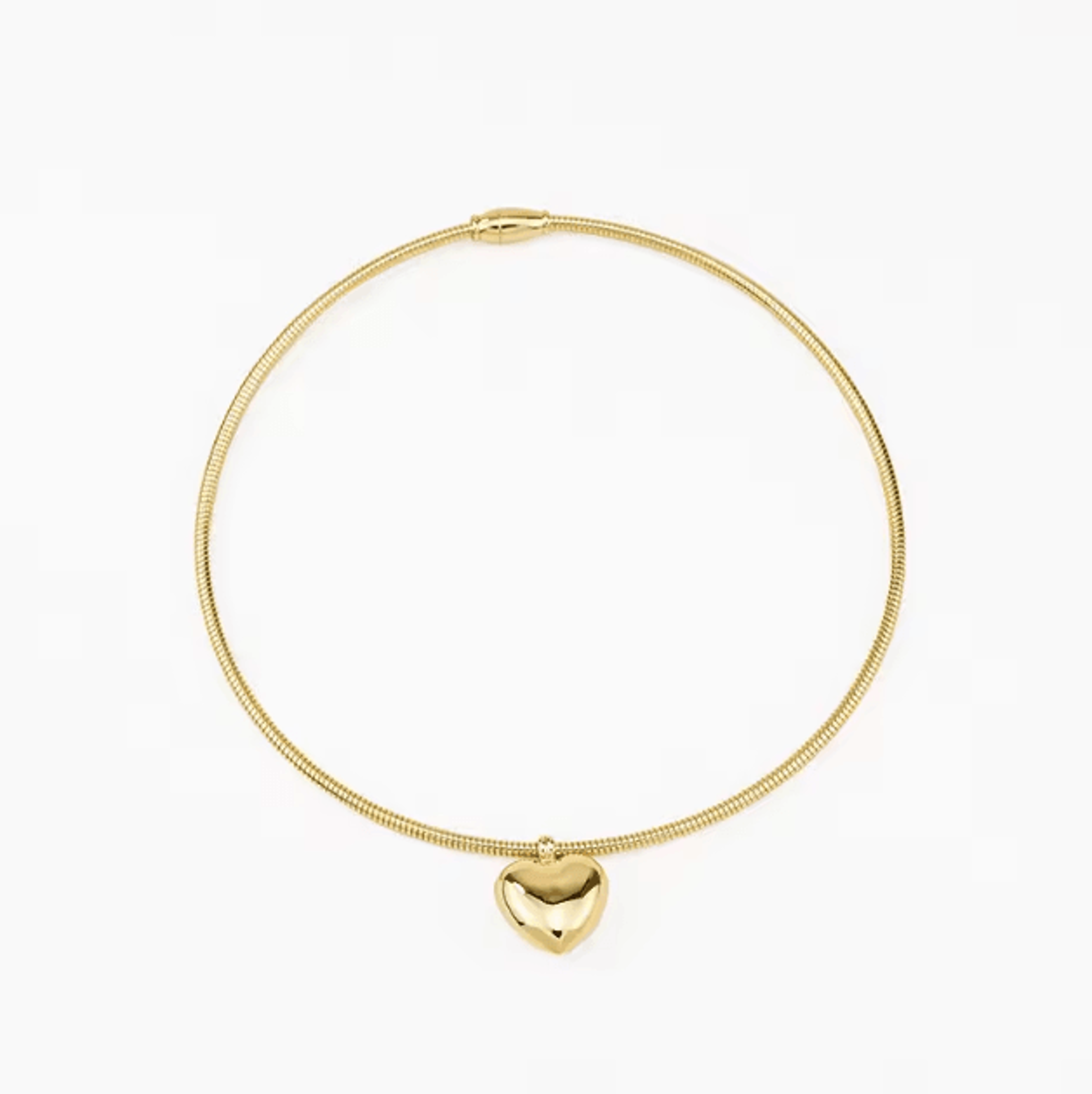 EuroCharm HeartShaped Magnetic Attraction Necklace  Snake Bone Chain Pendant For Women  Couples 3