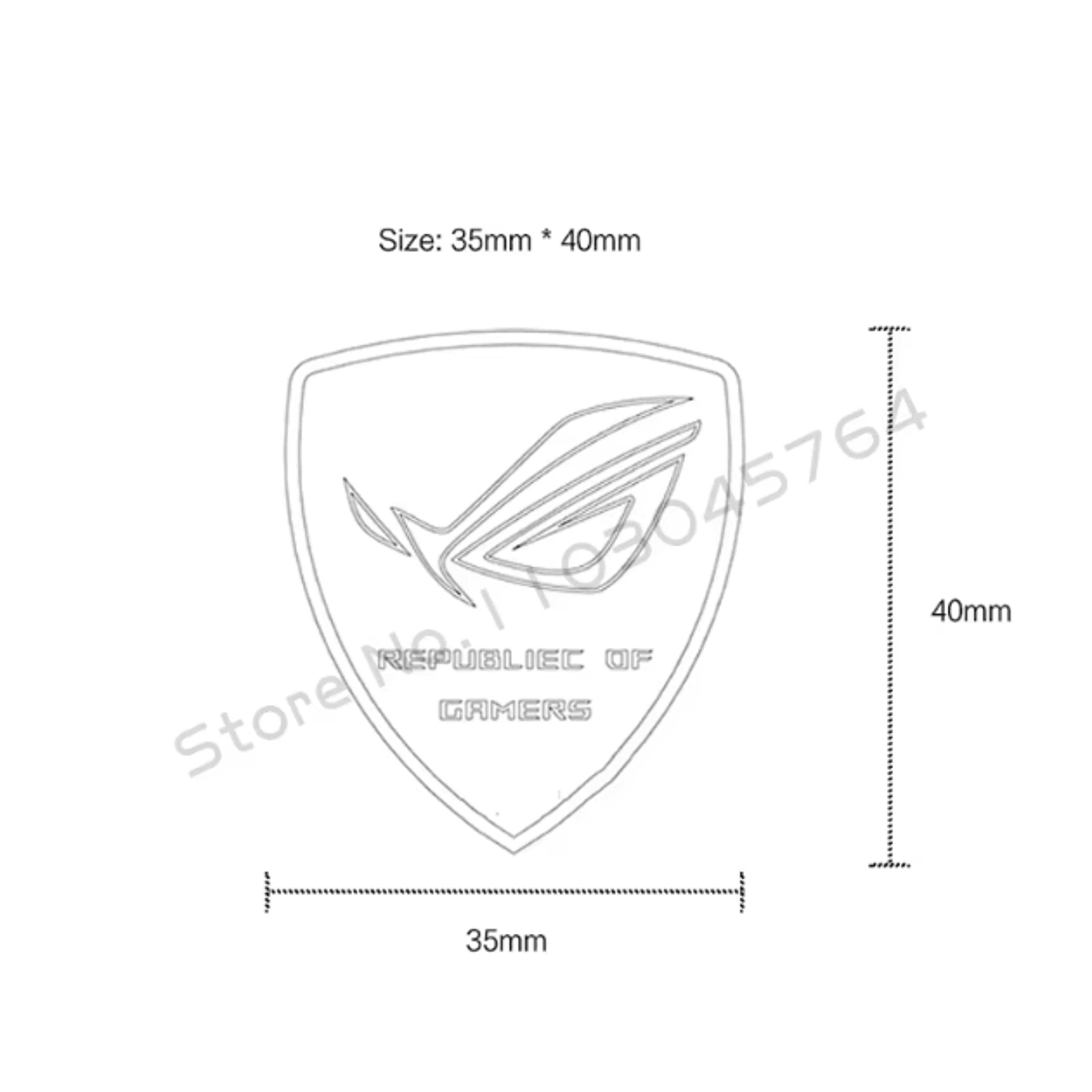 ROG Belief Aluminum PC Case Sticker  Gamer Logo Label For Custom Modding 4