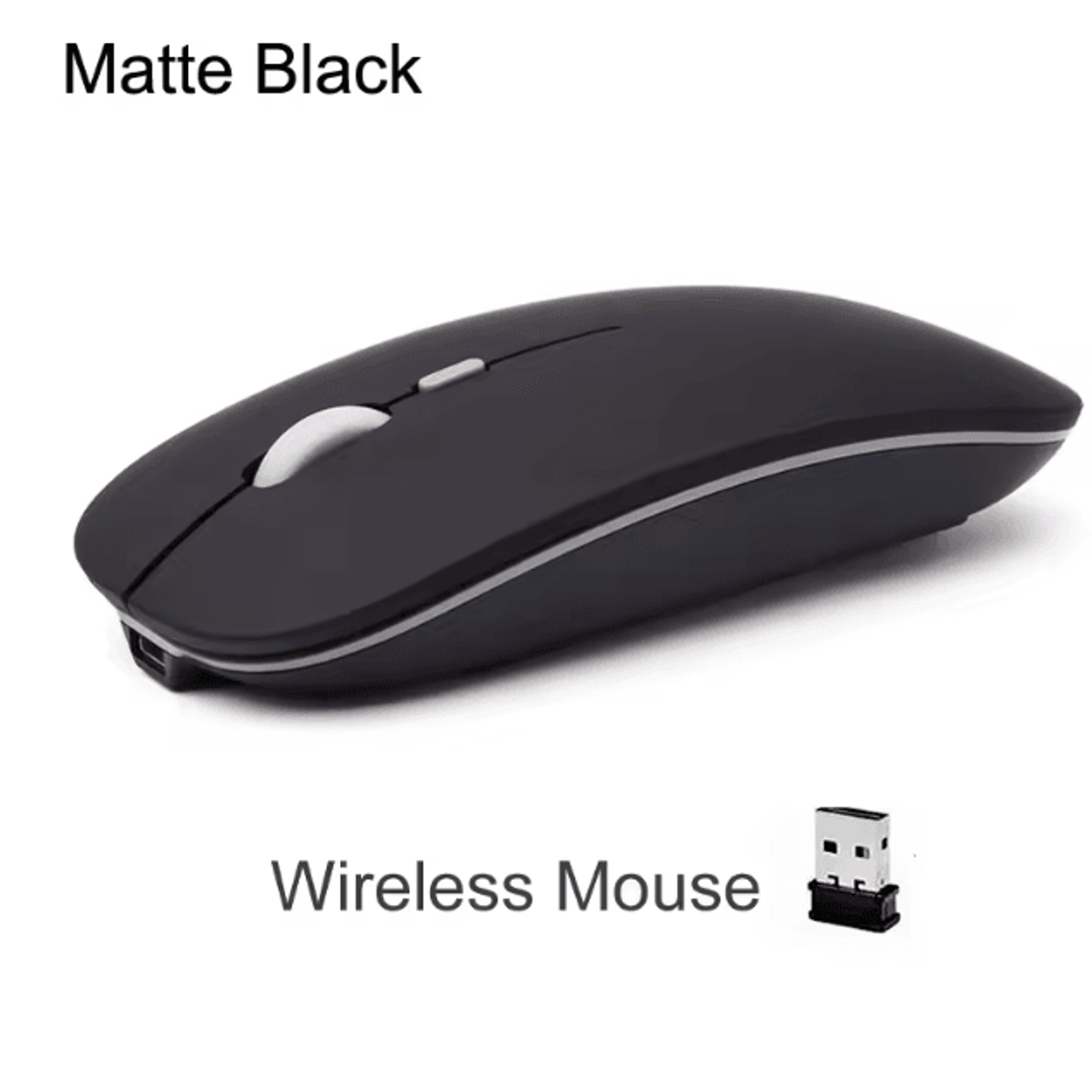 UltraSilent Rechargeable Wireless Optical Mouse  UltraThin 24 G Mini USB Mouse For Laptop  PC 6