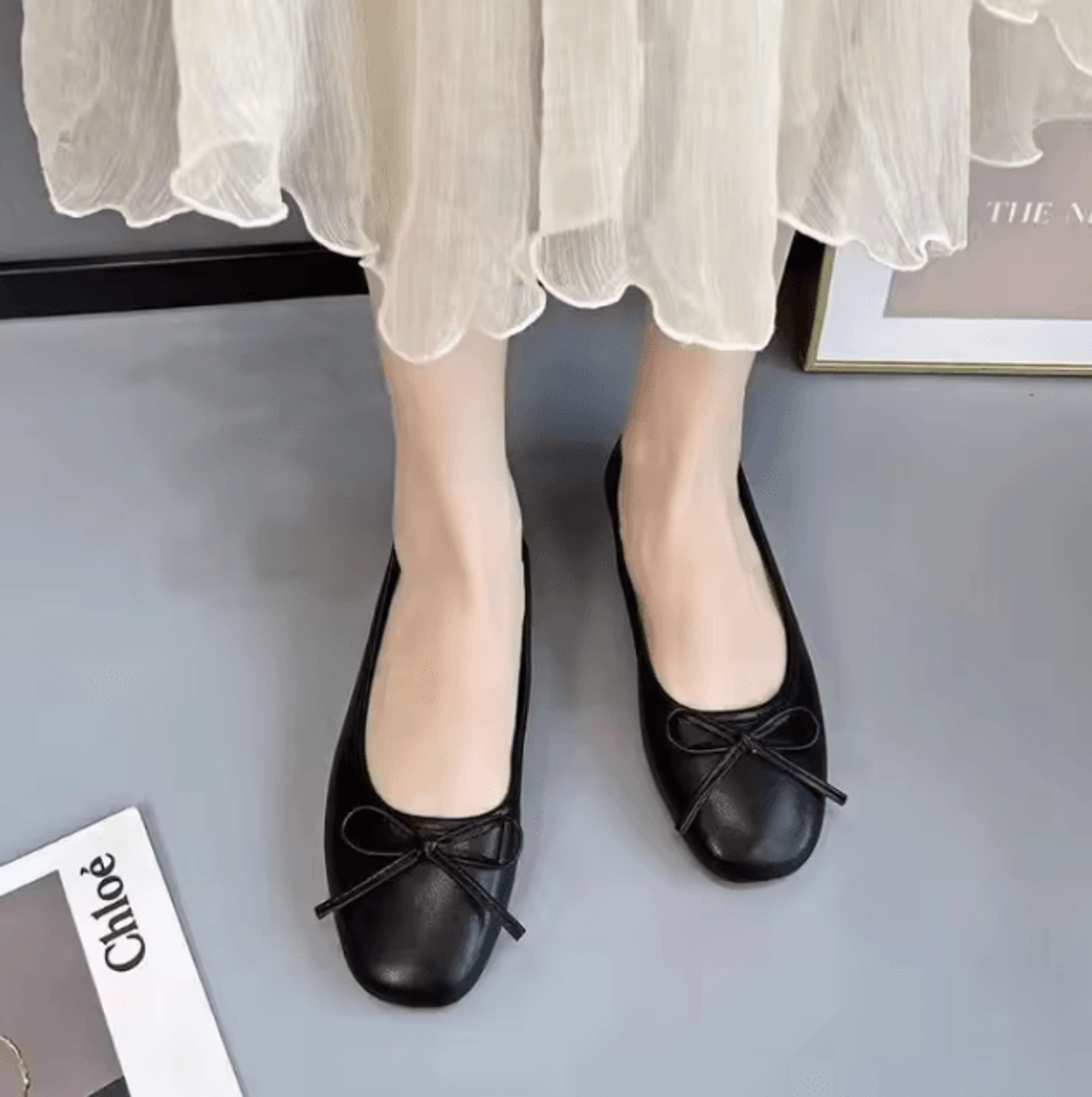 Women Bow Knot Casual Flats Comfortable Slip On Versatile Everyday Shoes 2