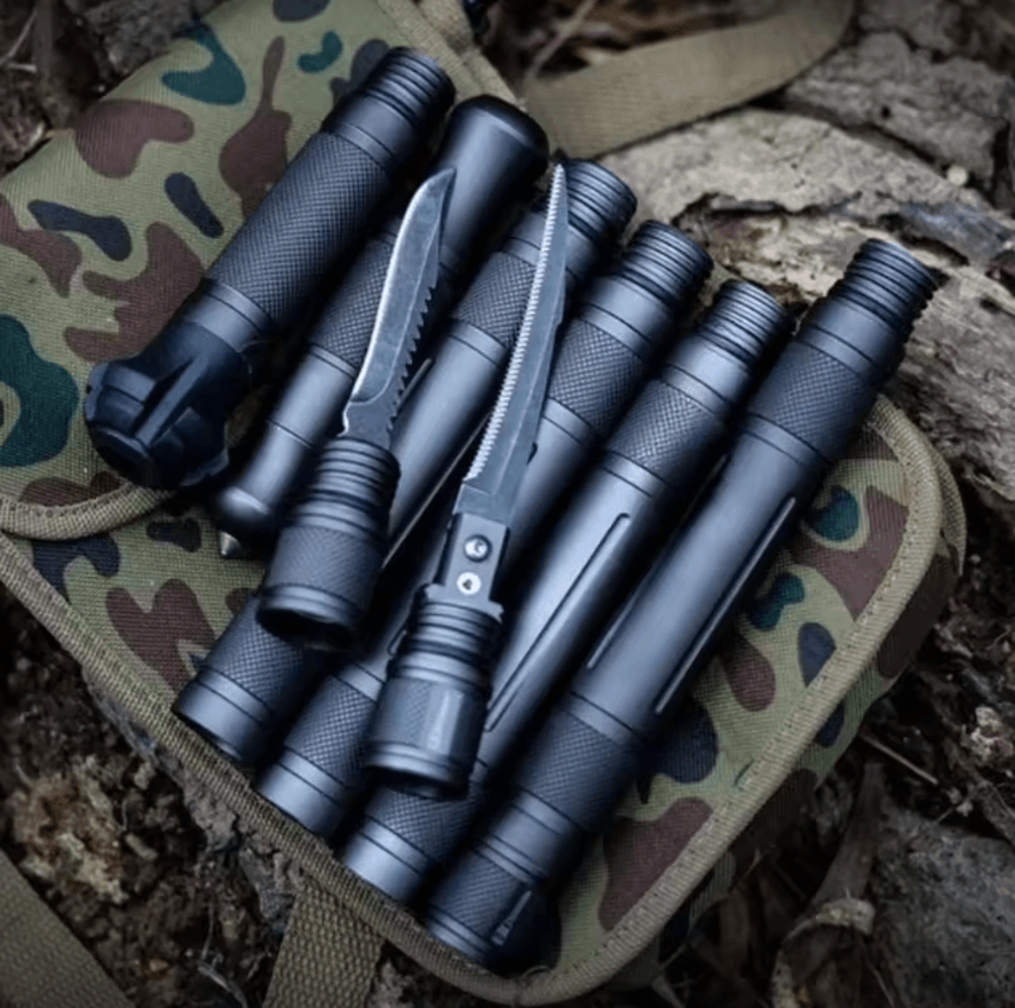 Tungsten Steel Multifunction Self Defense Walking Stick Detachable Portable Foldable Hiking Pole 1