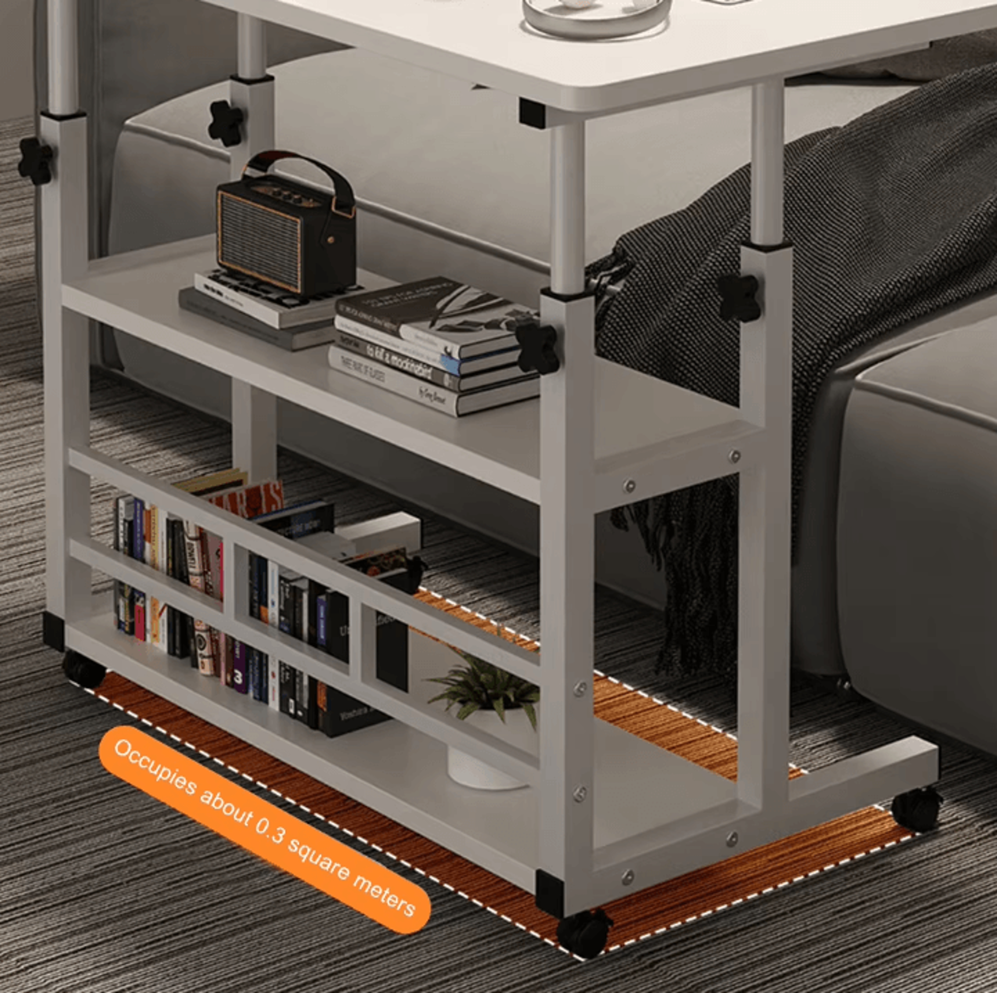 Liftable Bedside Computer Desk Portable Adjustable MultiFunction Small Home Office Table 3
