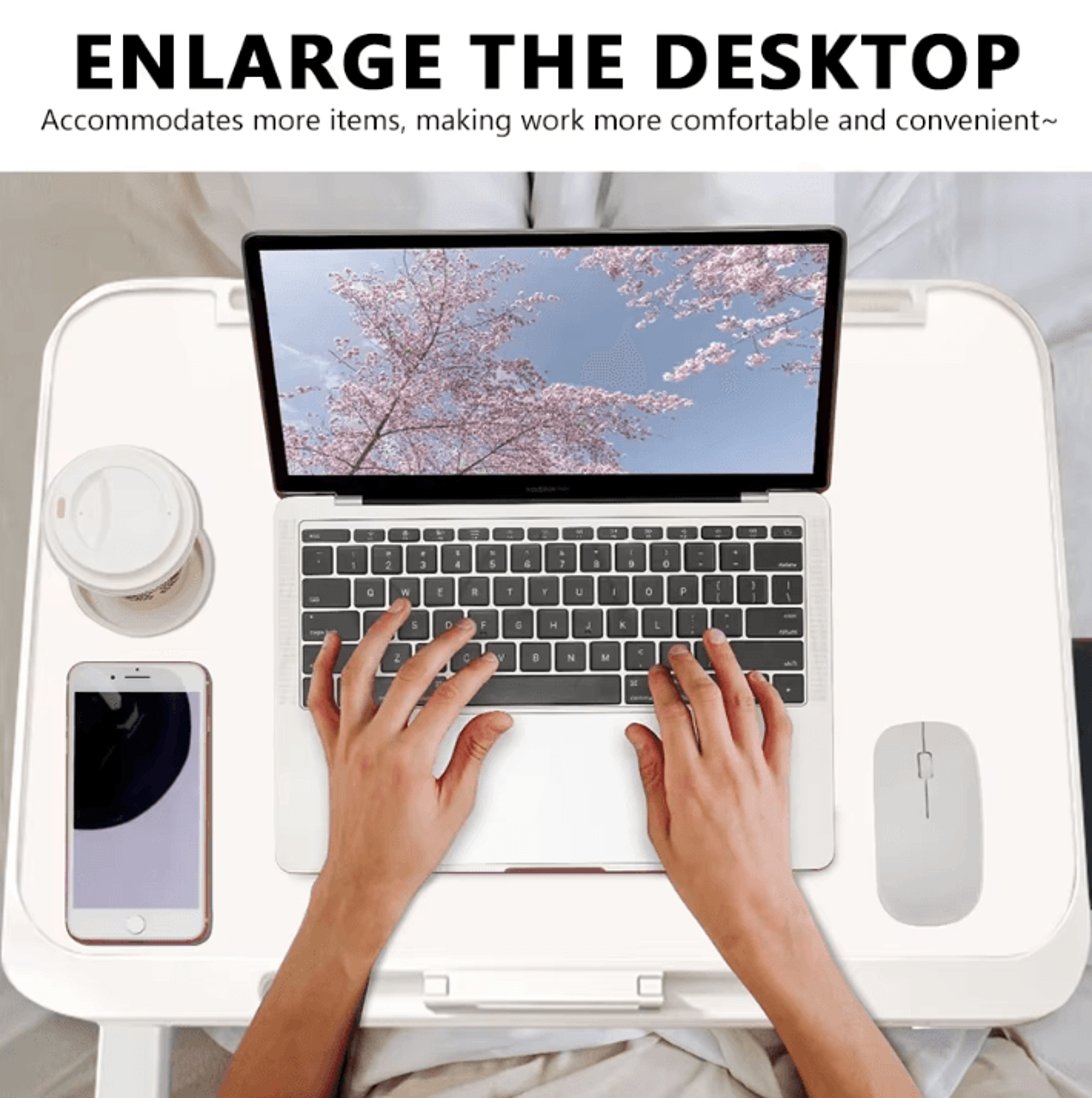Foldable Laptop Desk Adjustable Bed Table Portable Computer Desk For Home Office And Study 1