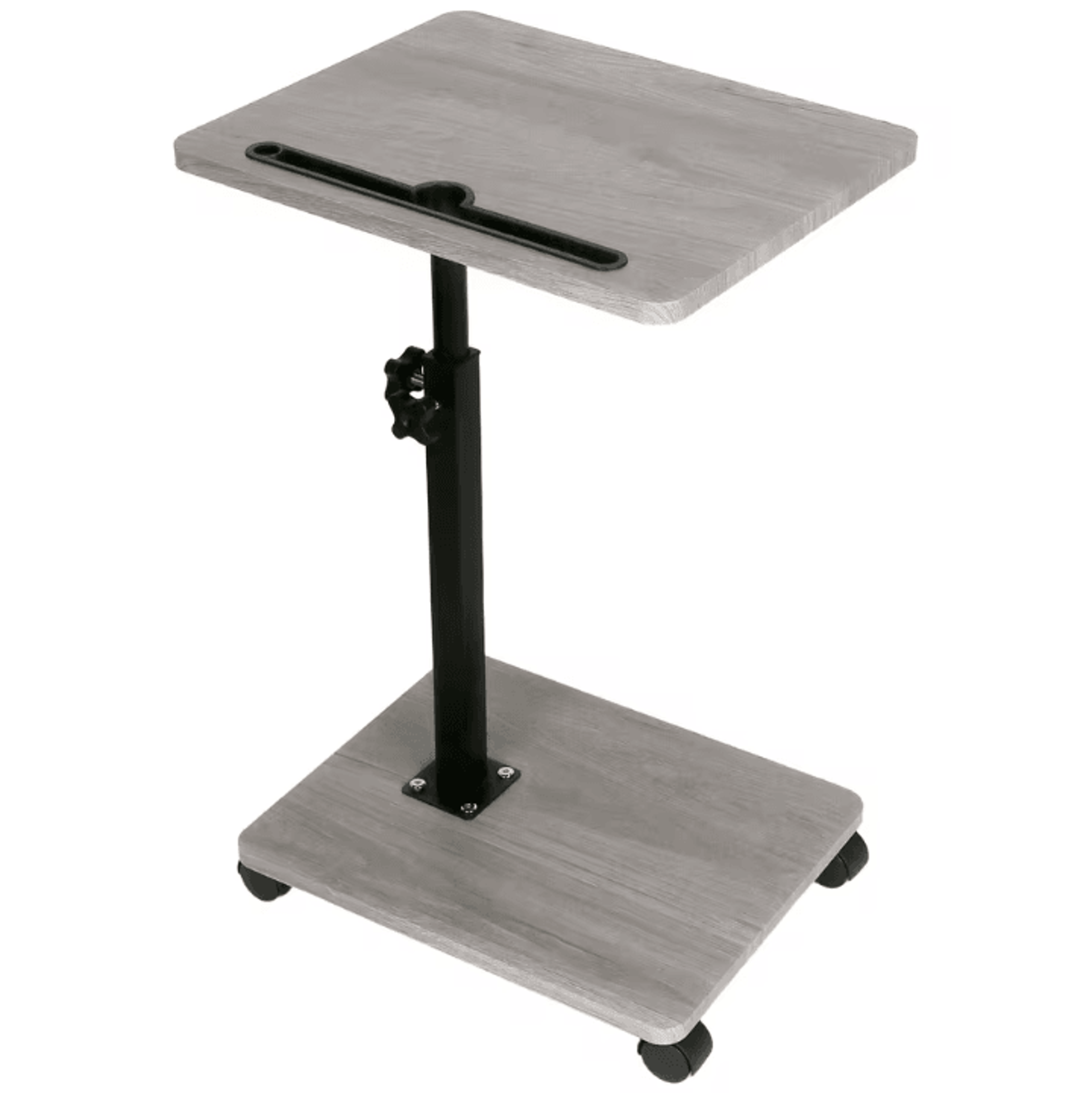 Adjustable Rolling Overbed Table Mobile Bedside Laptop Desk With 360 Rotatable Tray 9