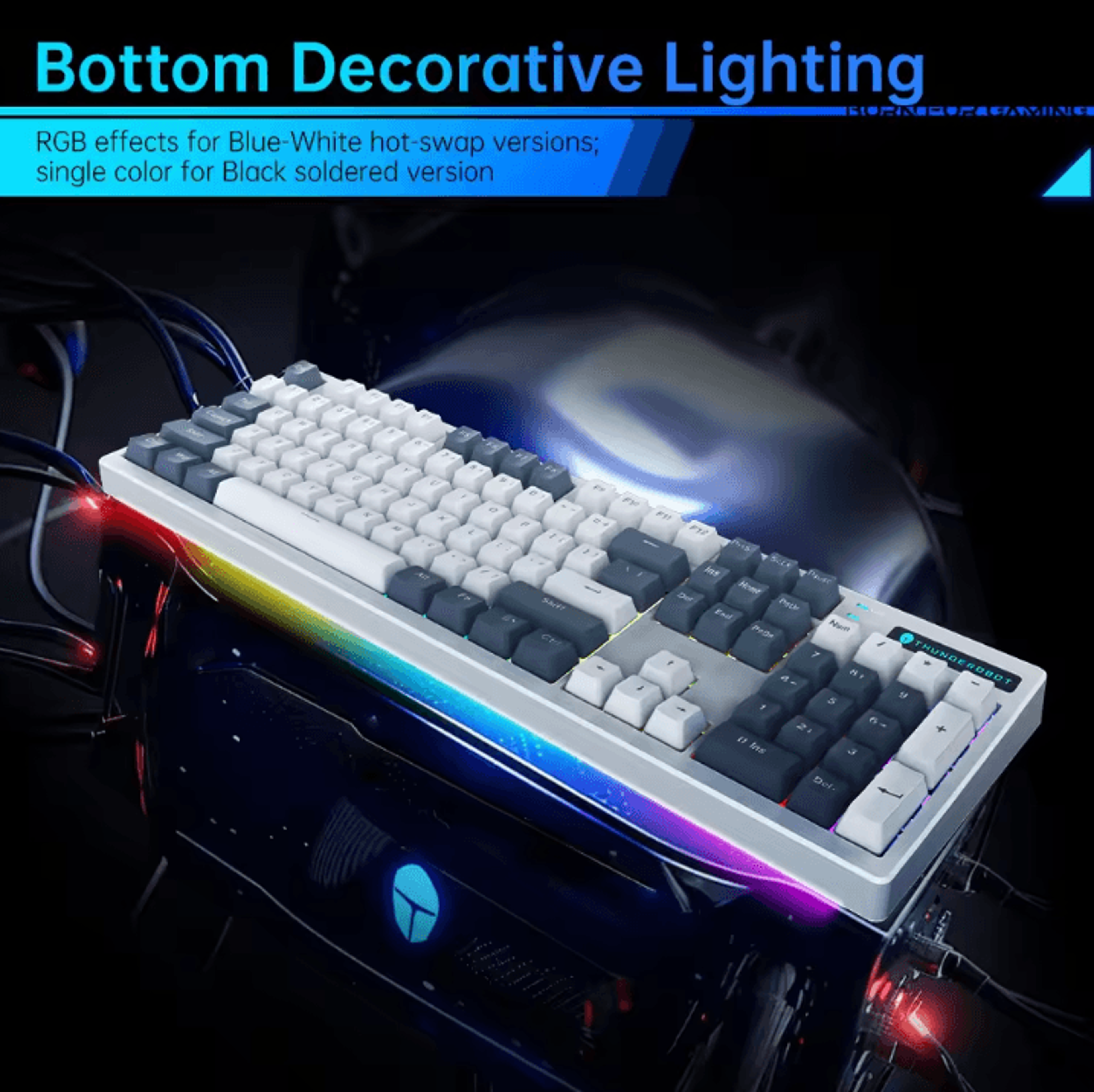 Thunderobot K104S Mechanical Keyboard Full Size Wired Gaming And Office Keyboard 4
