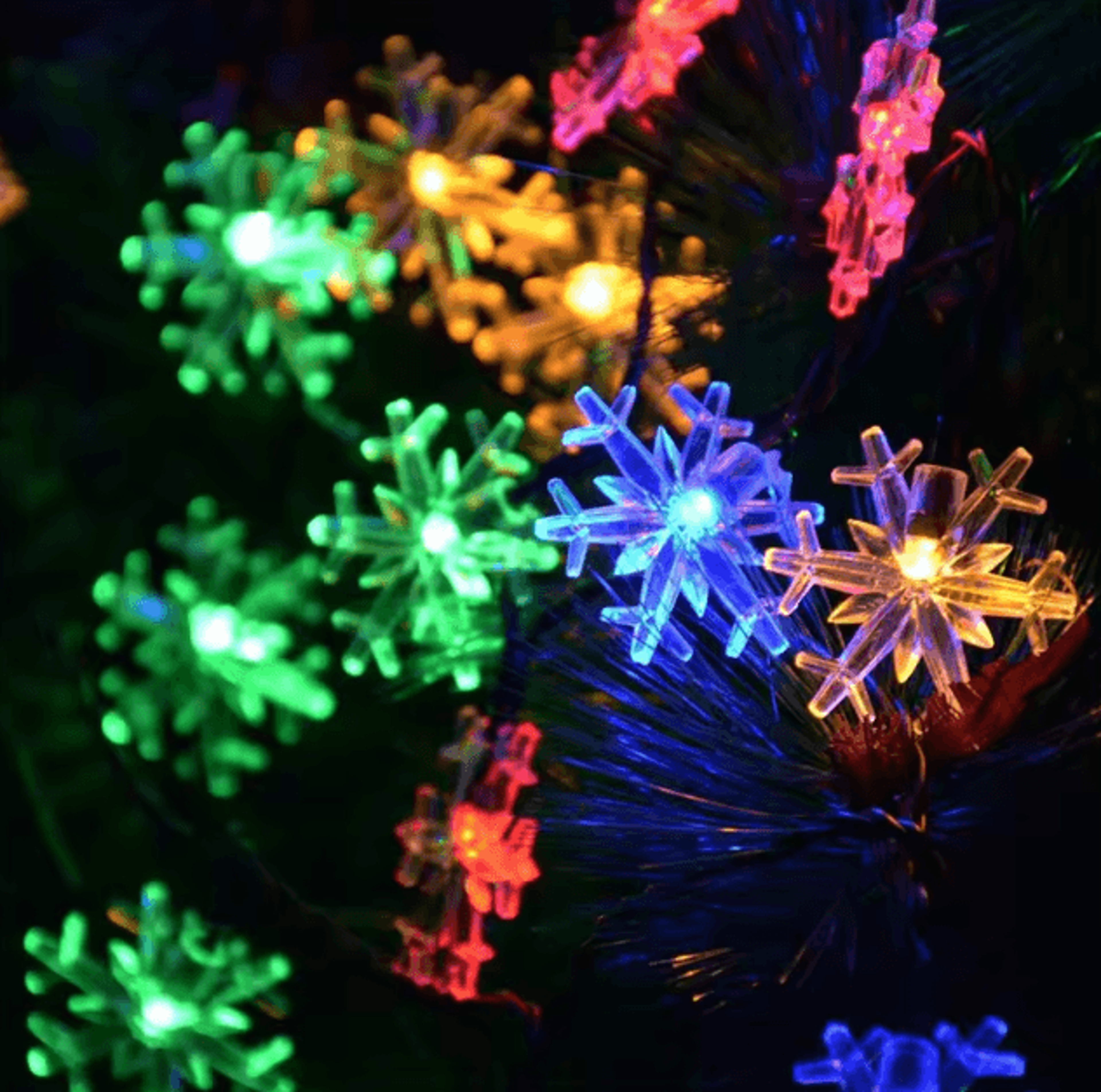 Outdoor Snowflake Solar Light String 5M 7M 12M Garland Lights For Garden Christmas Wedding Party De 1