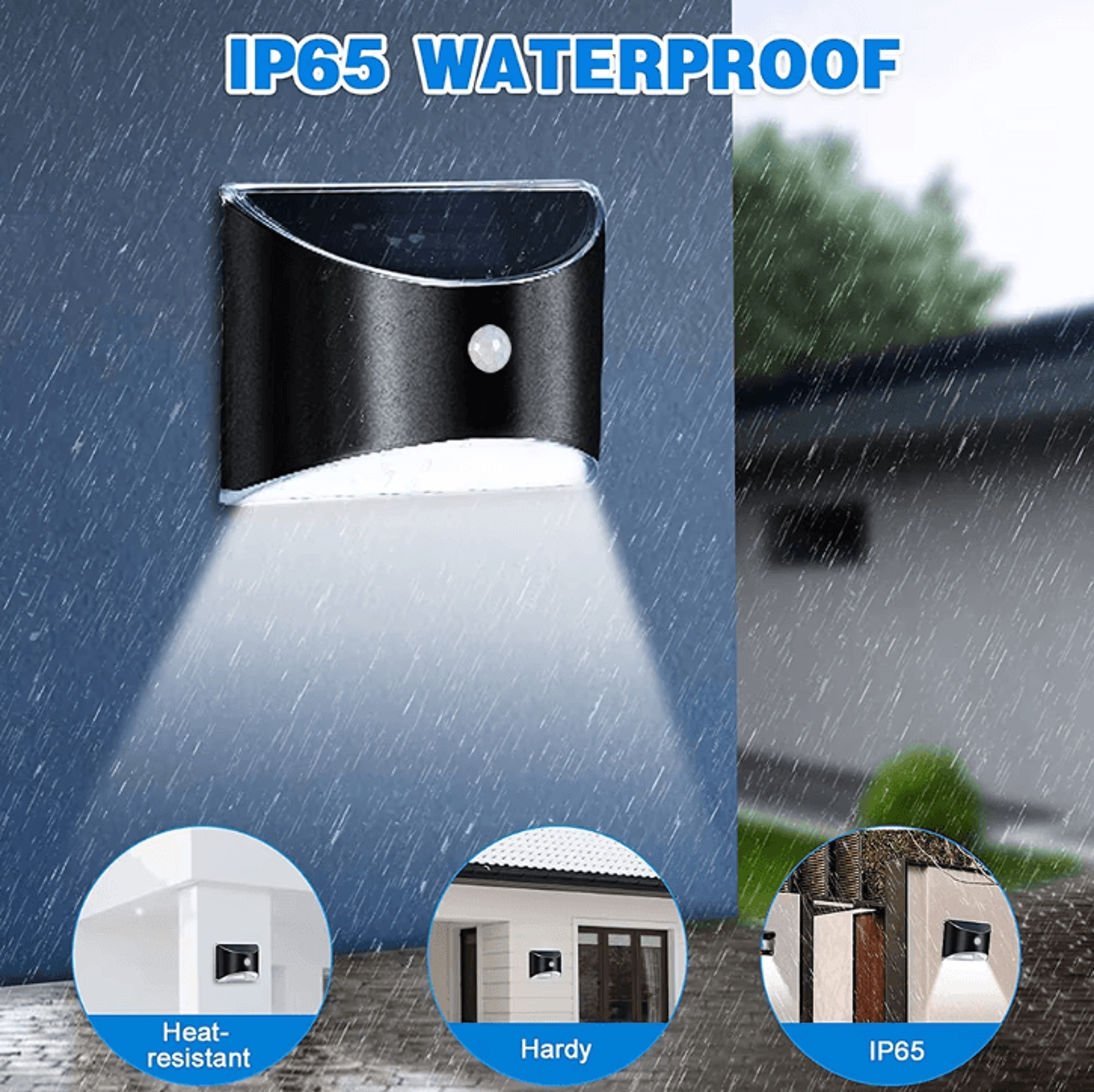 Solar Outdoor LED Motion Sensor Wall Light  Waterproof Garden  Pathway Lamp 2