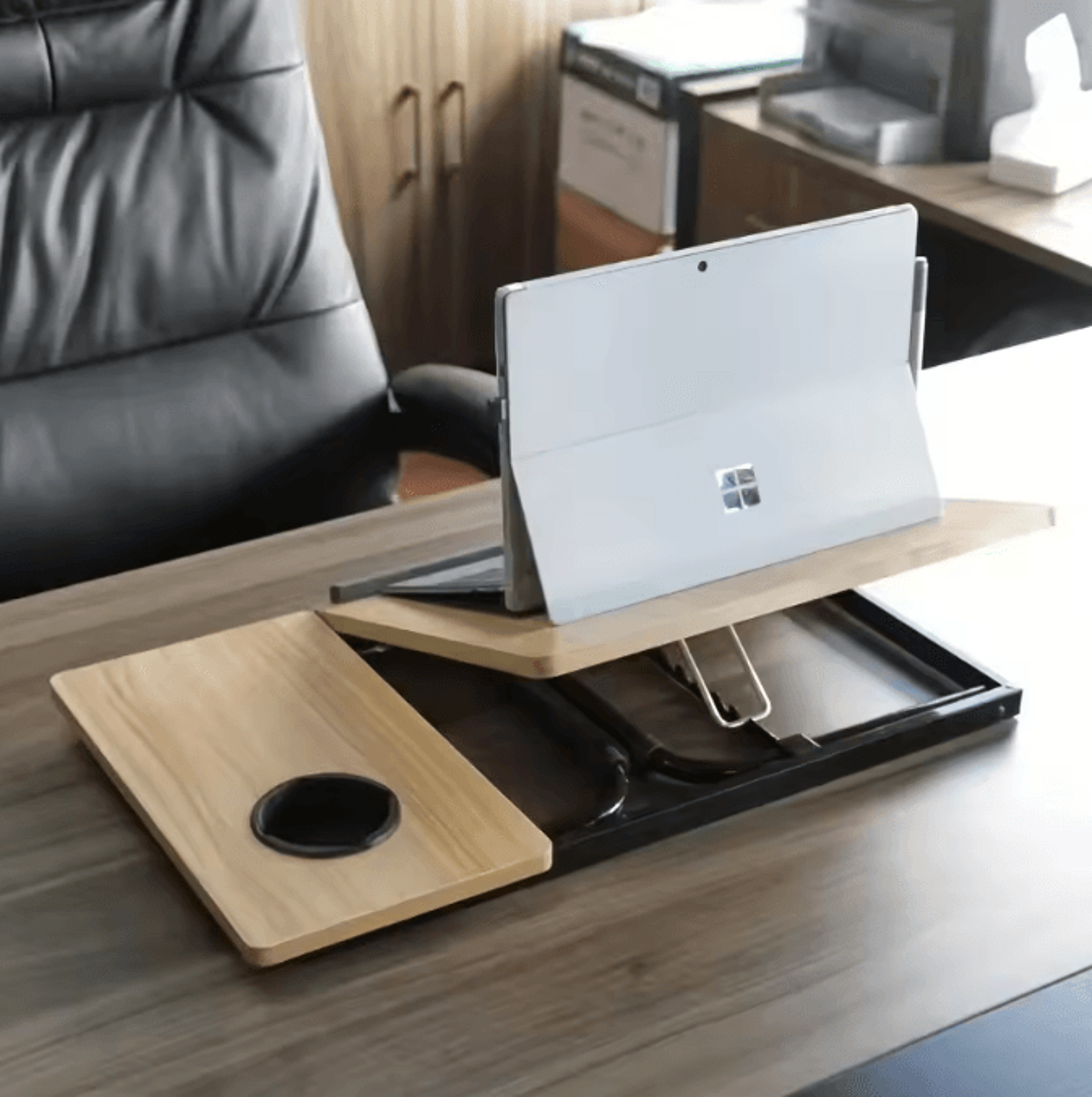 Ergonomic Adjustable Lazy Computer Desk  Foldable Practical Workstation 2