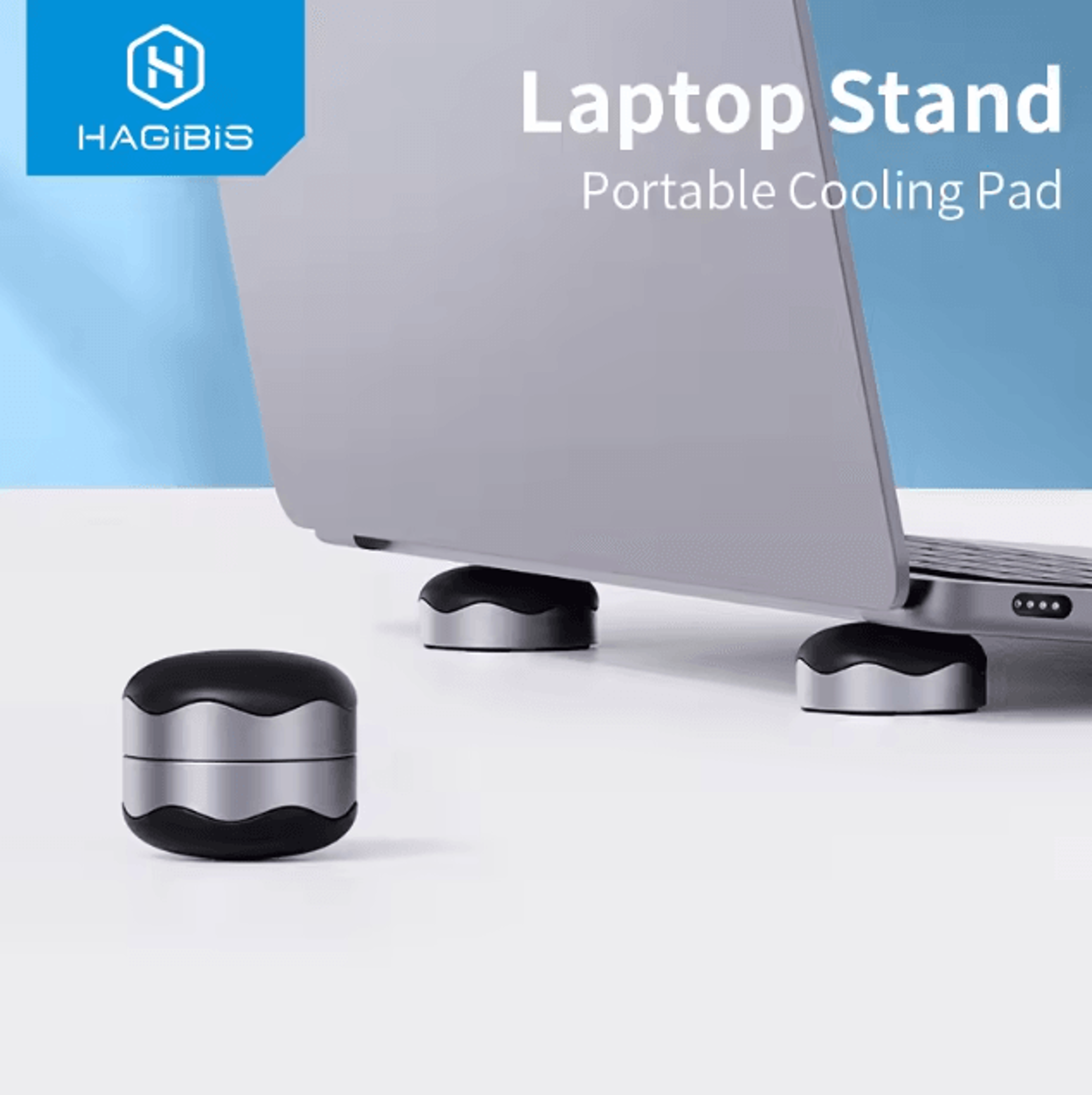 Hagibis Magnetic Portable Laptop Stand Cooling Pad For MacBook And Laptops 0