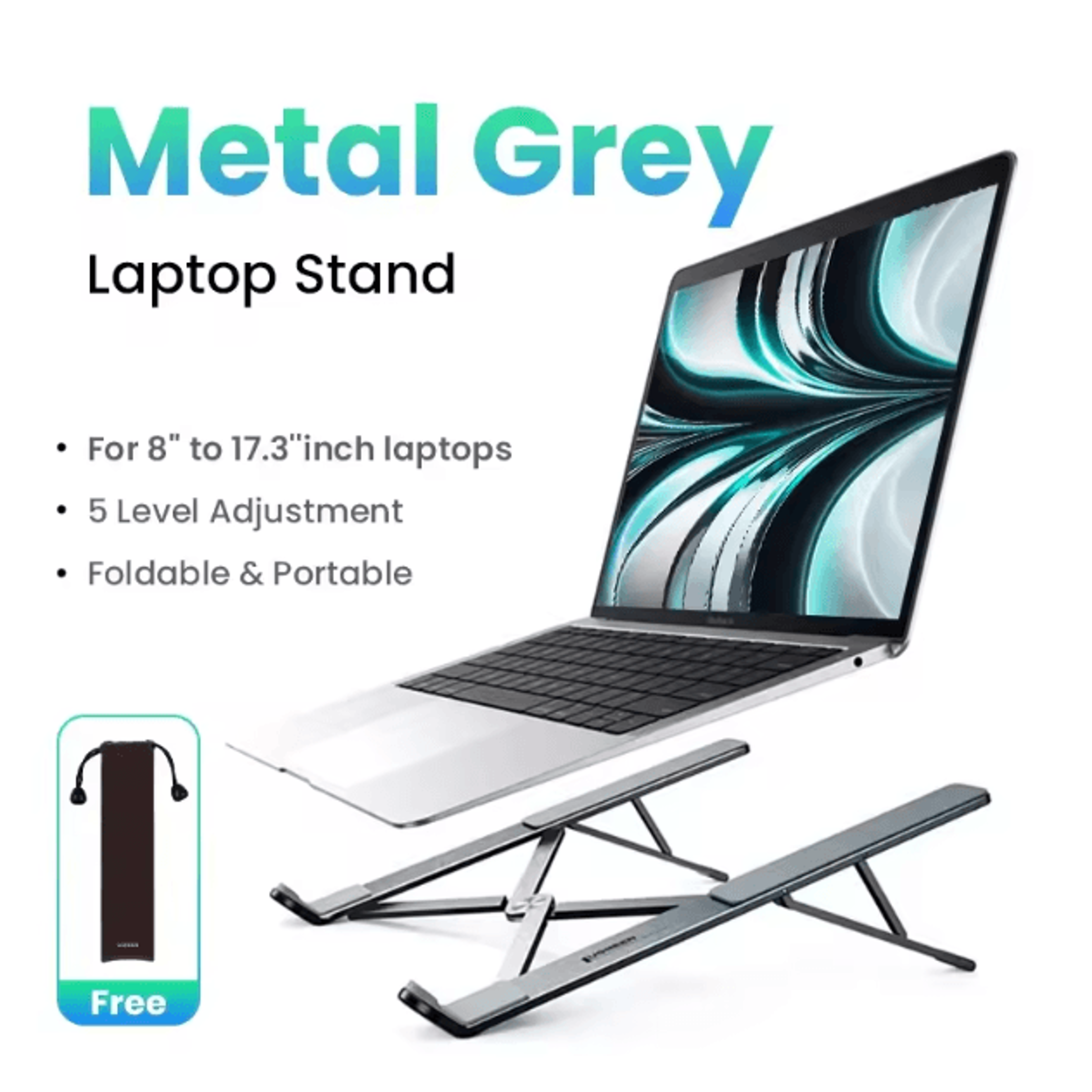 UGREEN Foldable Aluminum Laptop Stand Holder For MacBook Air Pro And More 6