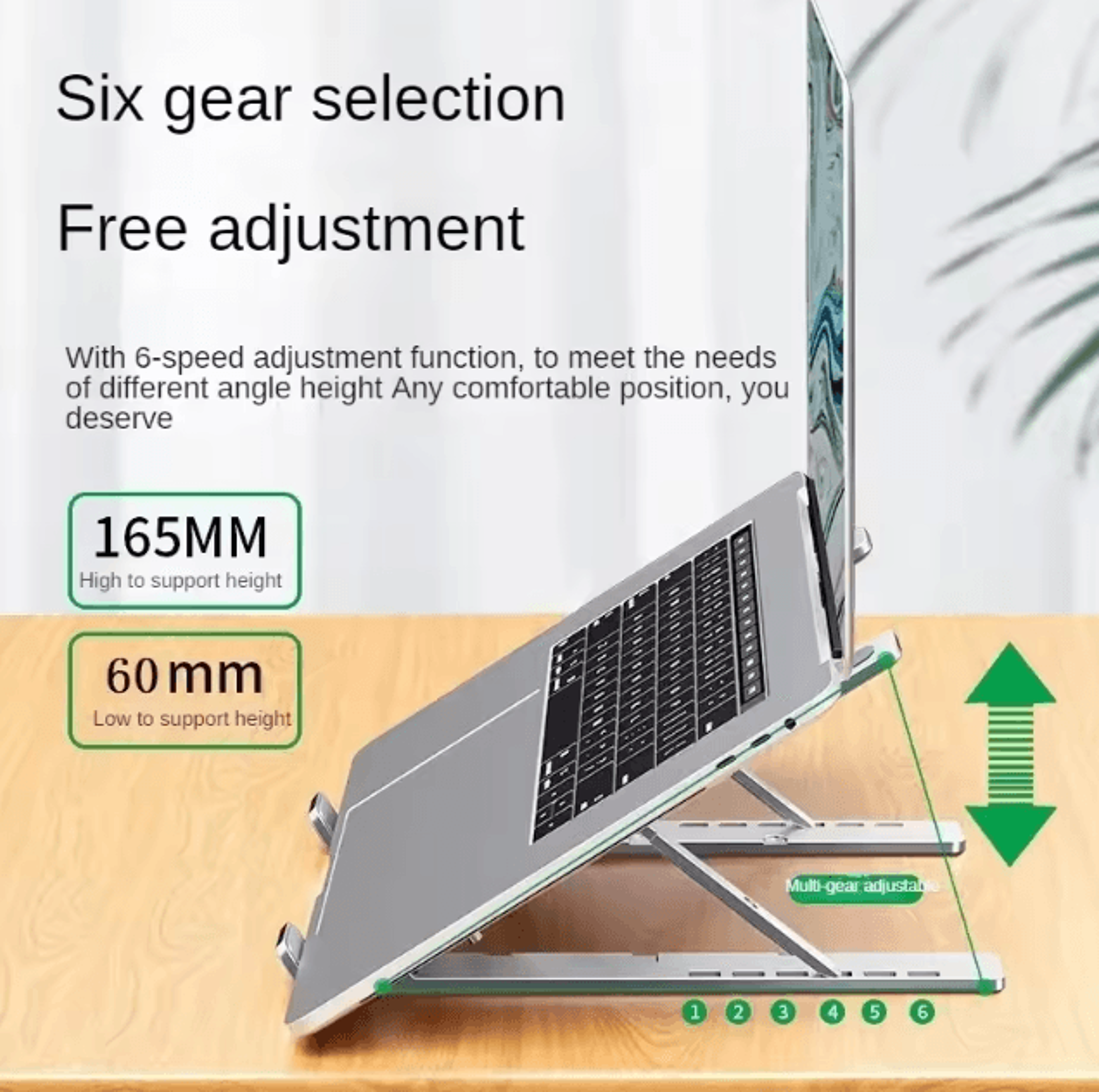 Aluminum Alloy Adjustable Portable Laptop Holder NonSlip Stand For Notebooks And Computers 0