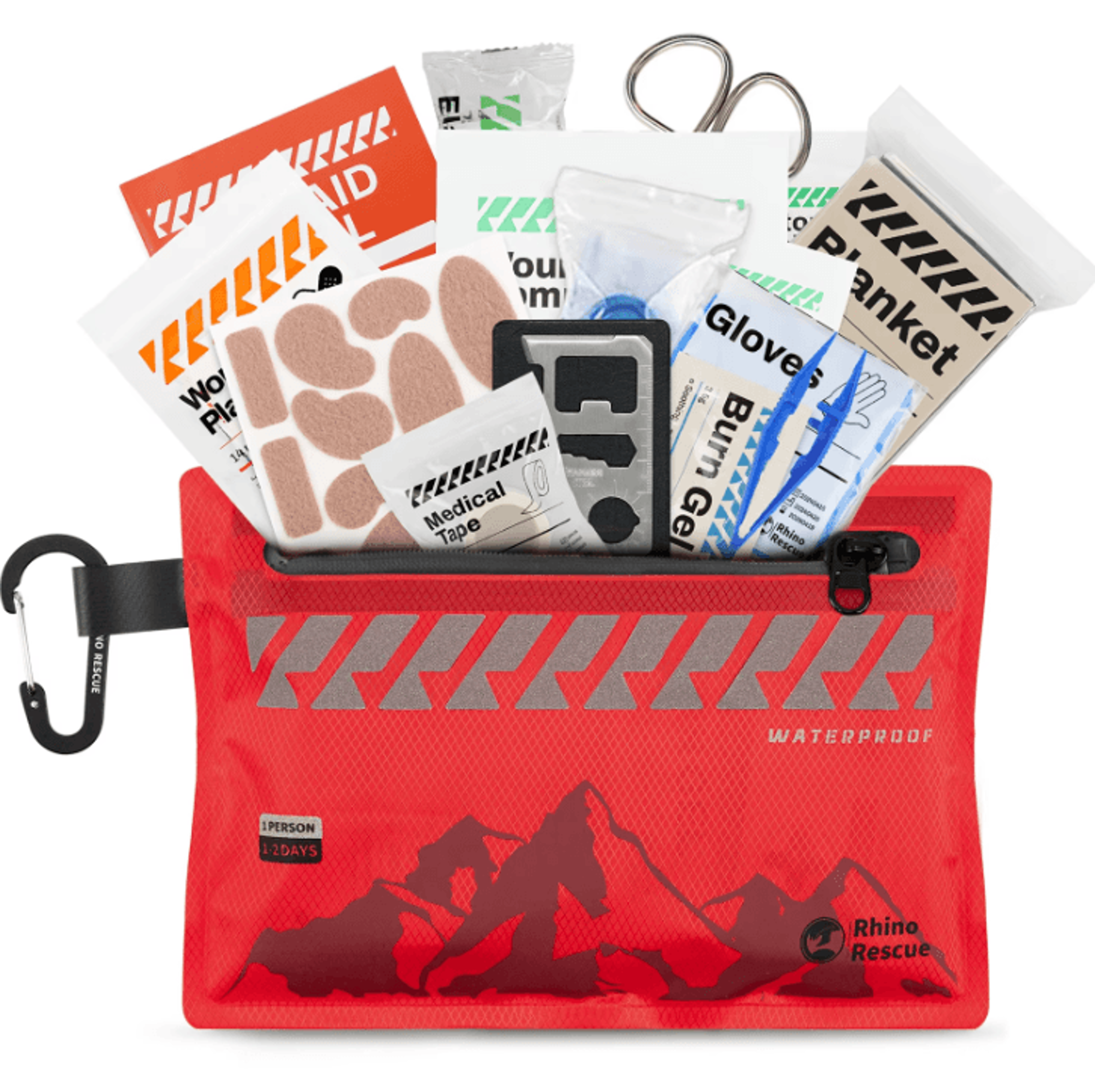 Rhino Rescue Ultralight Waterproof First Aid Kit  Compact Medical Kit For Hiking Backpacking  Trave 0