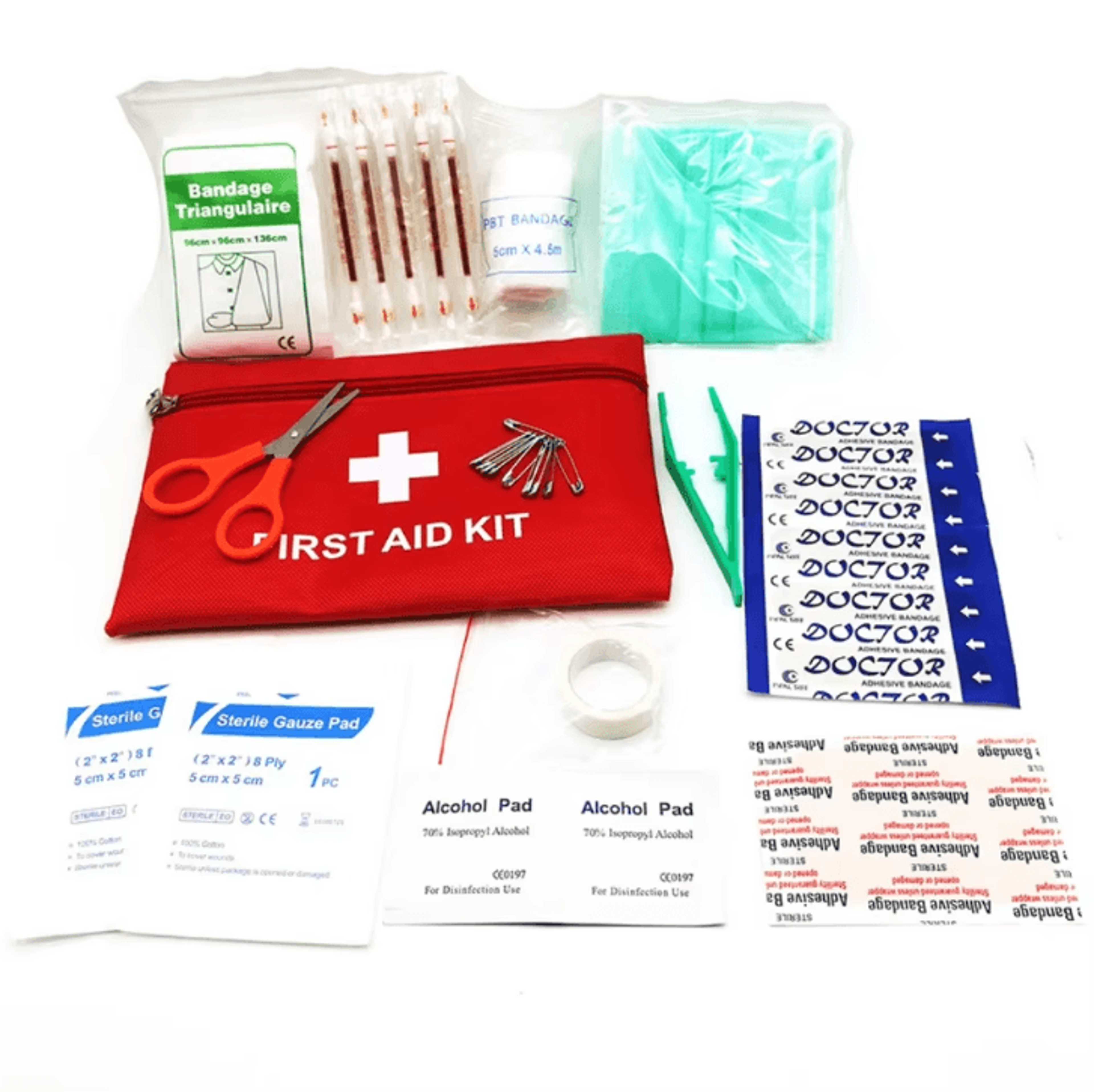 13Piece Portable First Aid Kit  Essential Wound Care Emergency Set For Outdoor Travel  Home 1