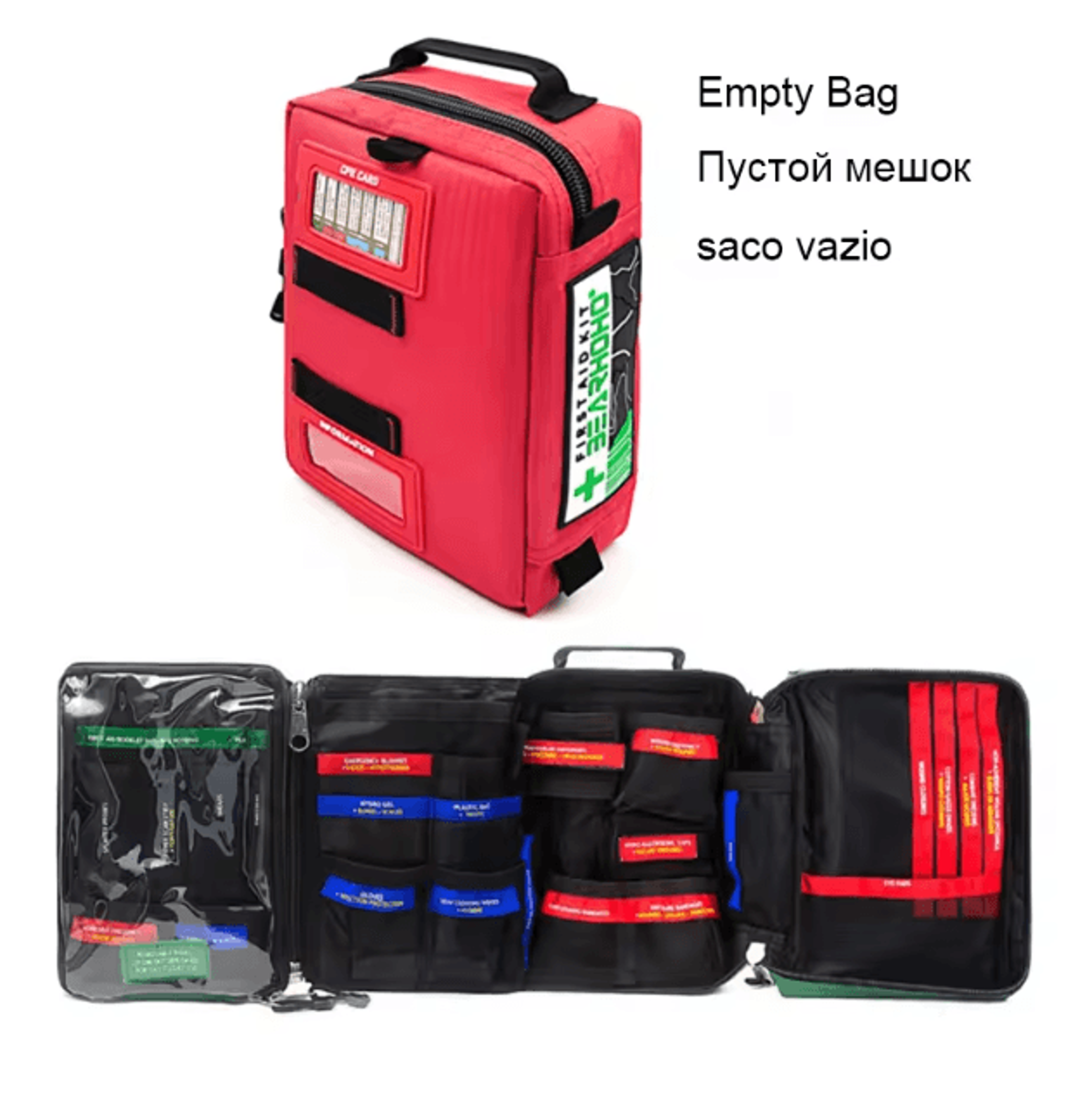 Large Outdoor First Aid  Emergency Survival Kit  Trauma Care Medical Storage Bag For Travel Hiking  4