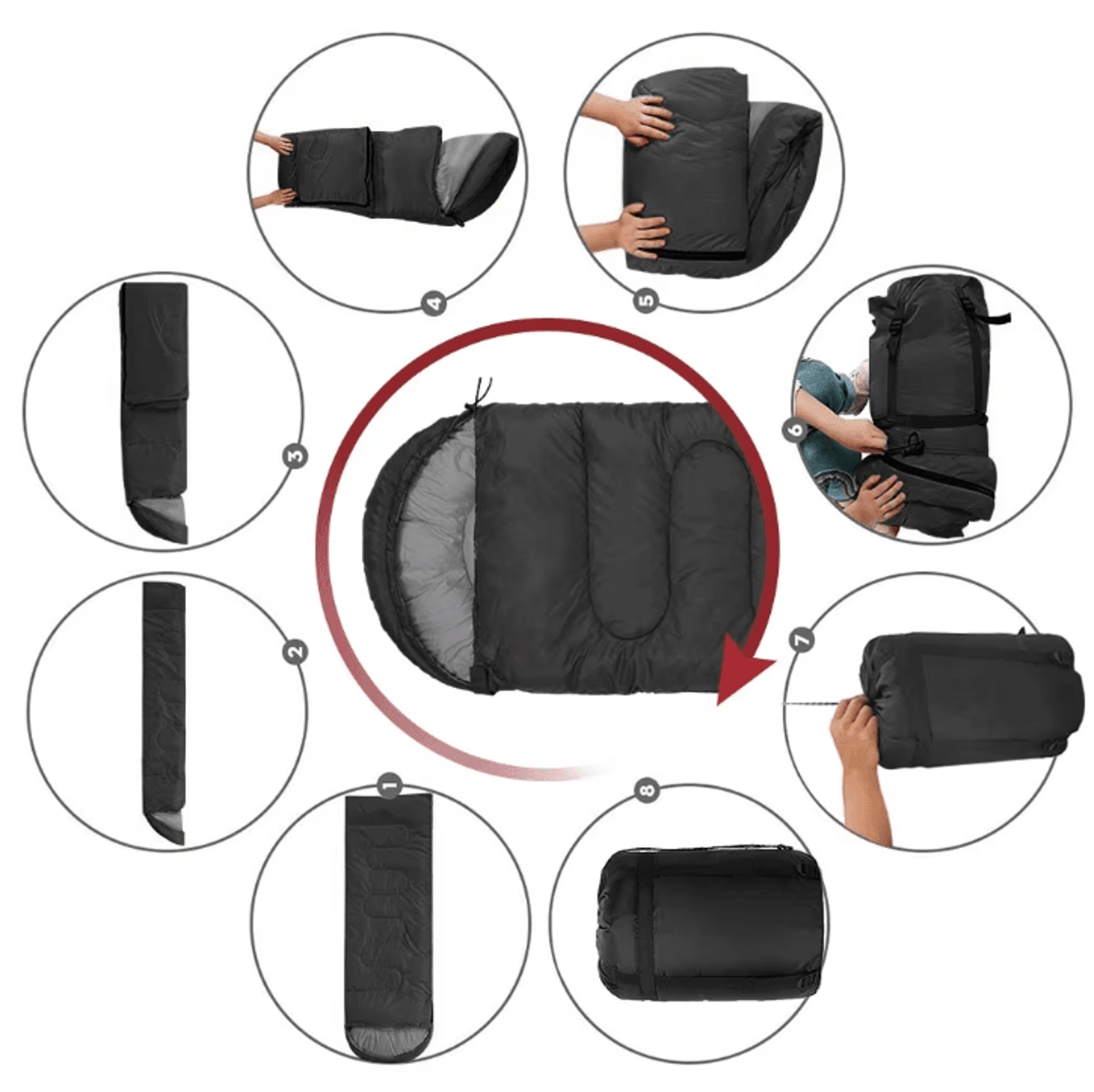 4Season Lightweight Camping Sleeping Bag  Warm Cotton Outdoor Mummy Backpacking Sleep Sack 0