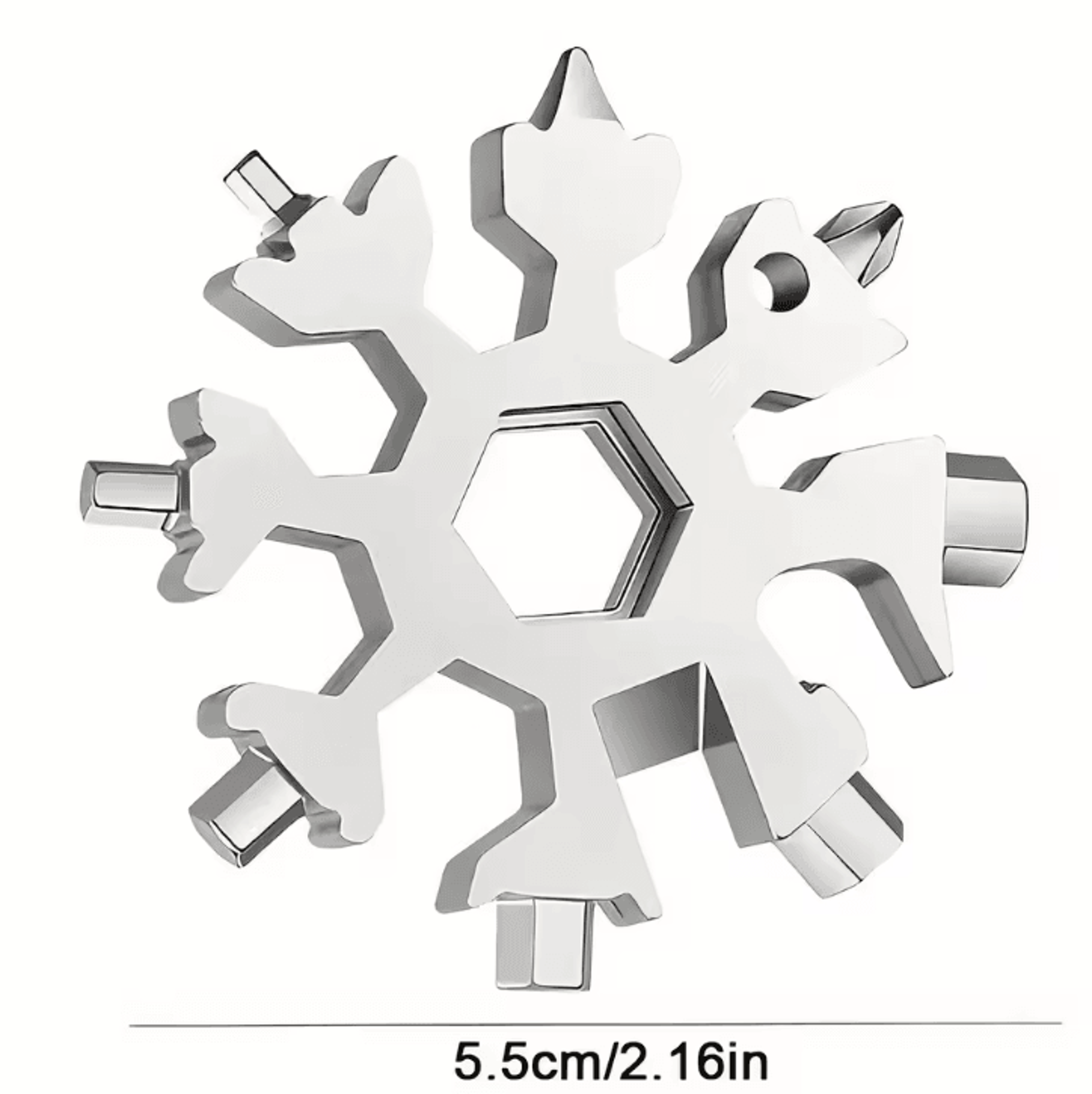 Multifunction Snowflake Tool  Stainless Steel Bottle Opener With Screwdriver  Wrench For Camping  E 3