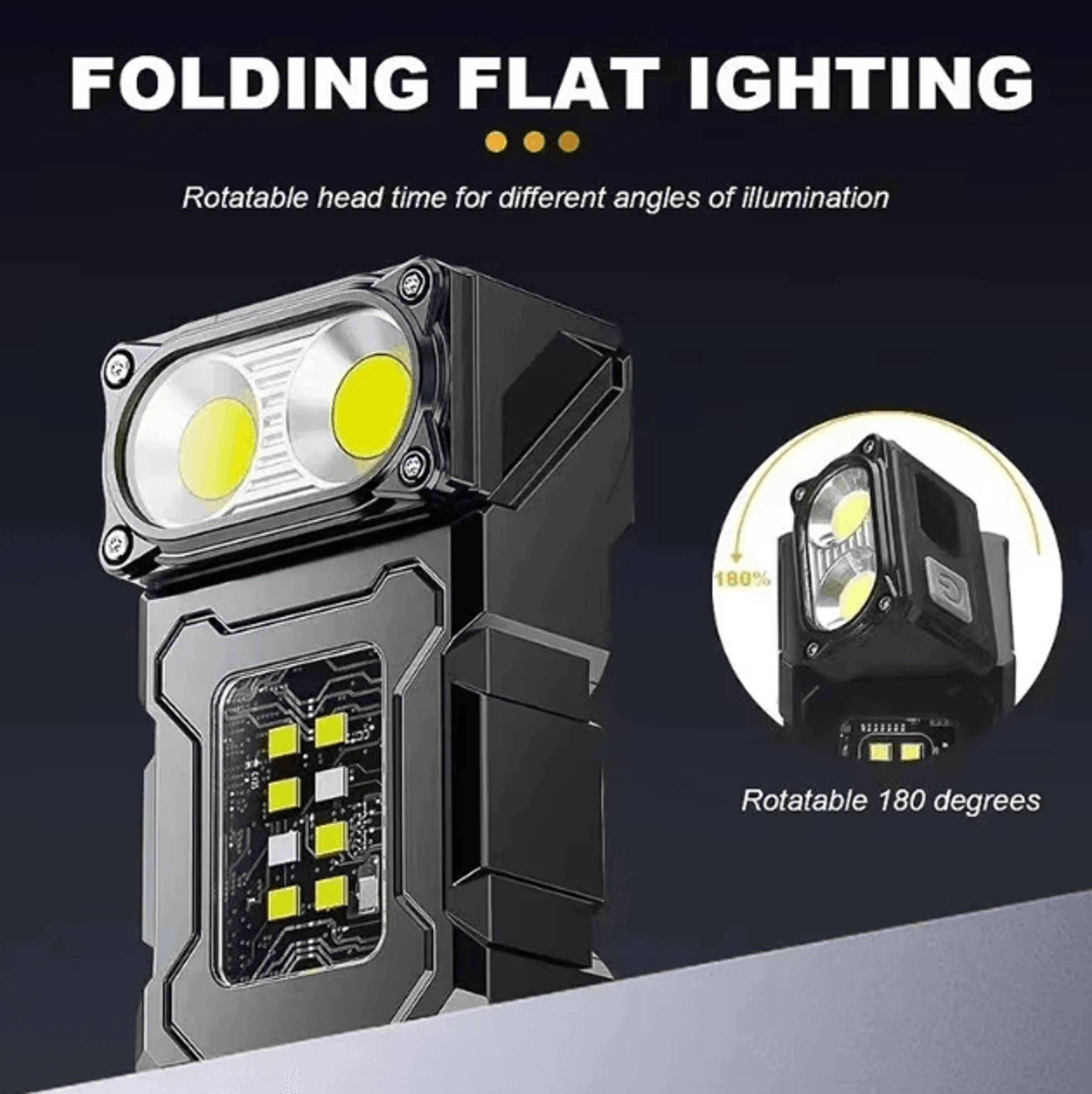 USB Rechargeable Mini Flashlight With COB Emergency Light  Super Bright Portable Torch For Camping  1
