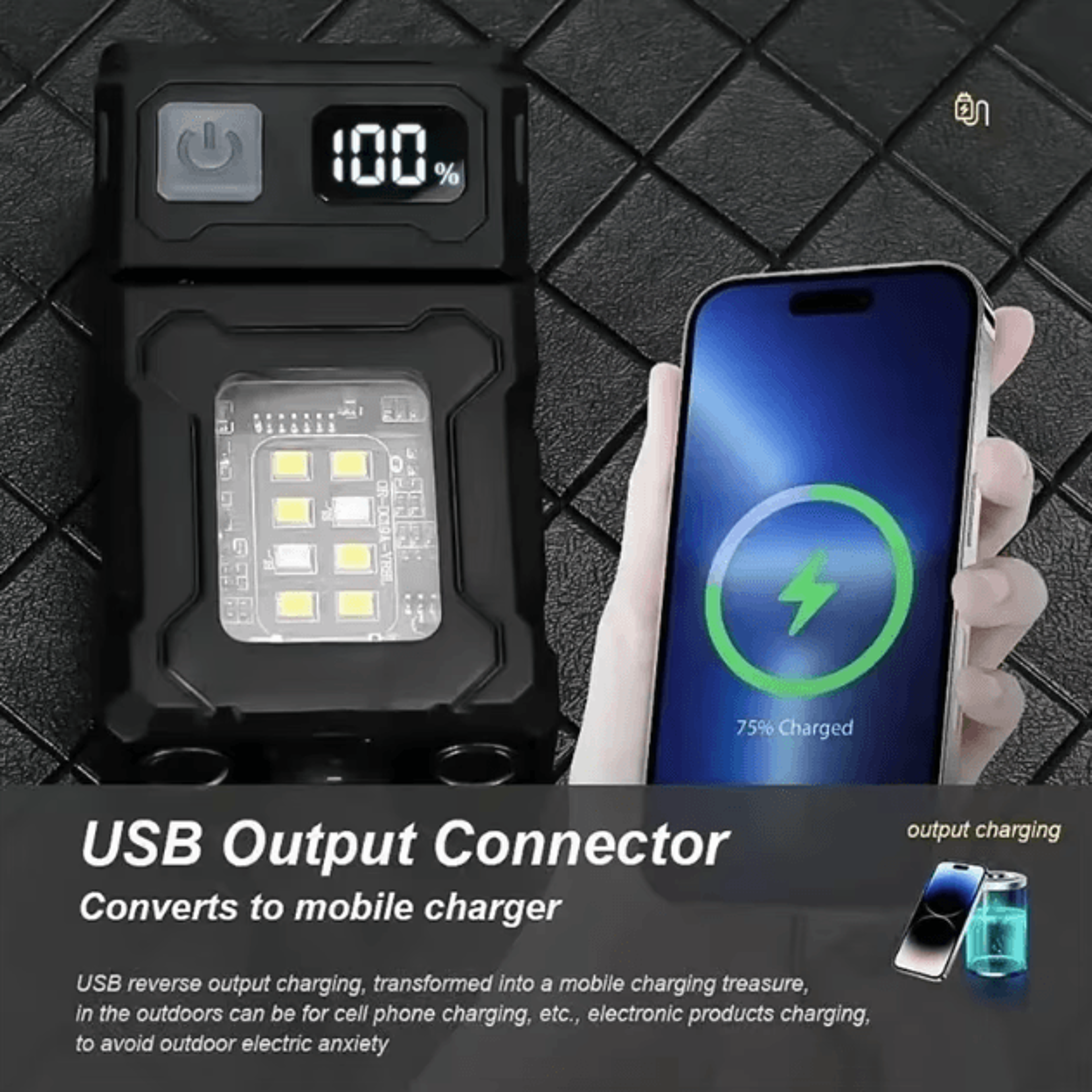 USB Rechargeable Mini Flashlight With COB Emergency Light  Super Bright Portable Torch For Camping  2