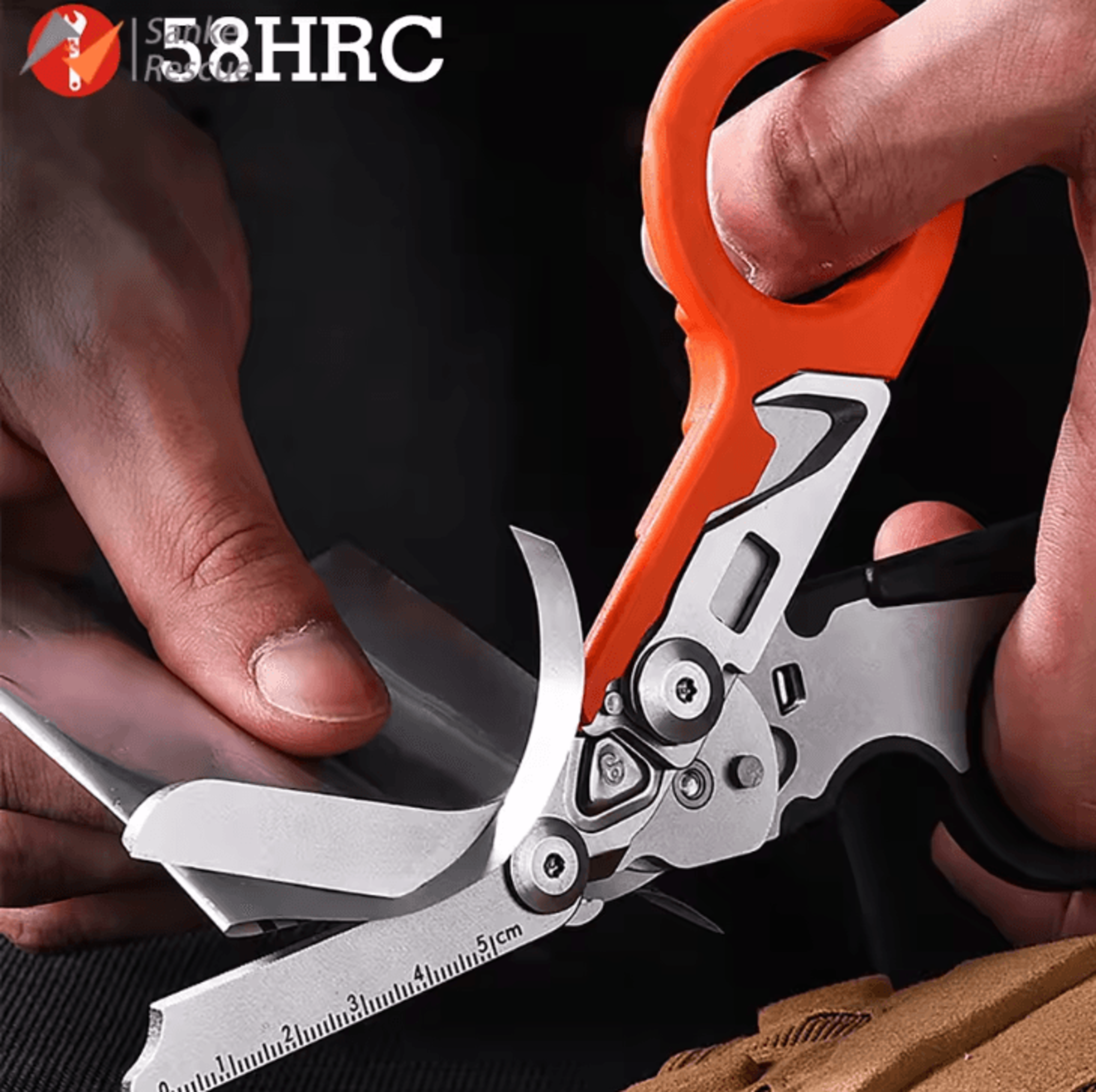 Emergency Rescue Shears Stainless Steel Foldable Scissors Pliers Tool For Outdoor Camping And IFAK 0