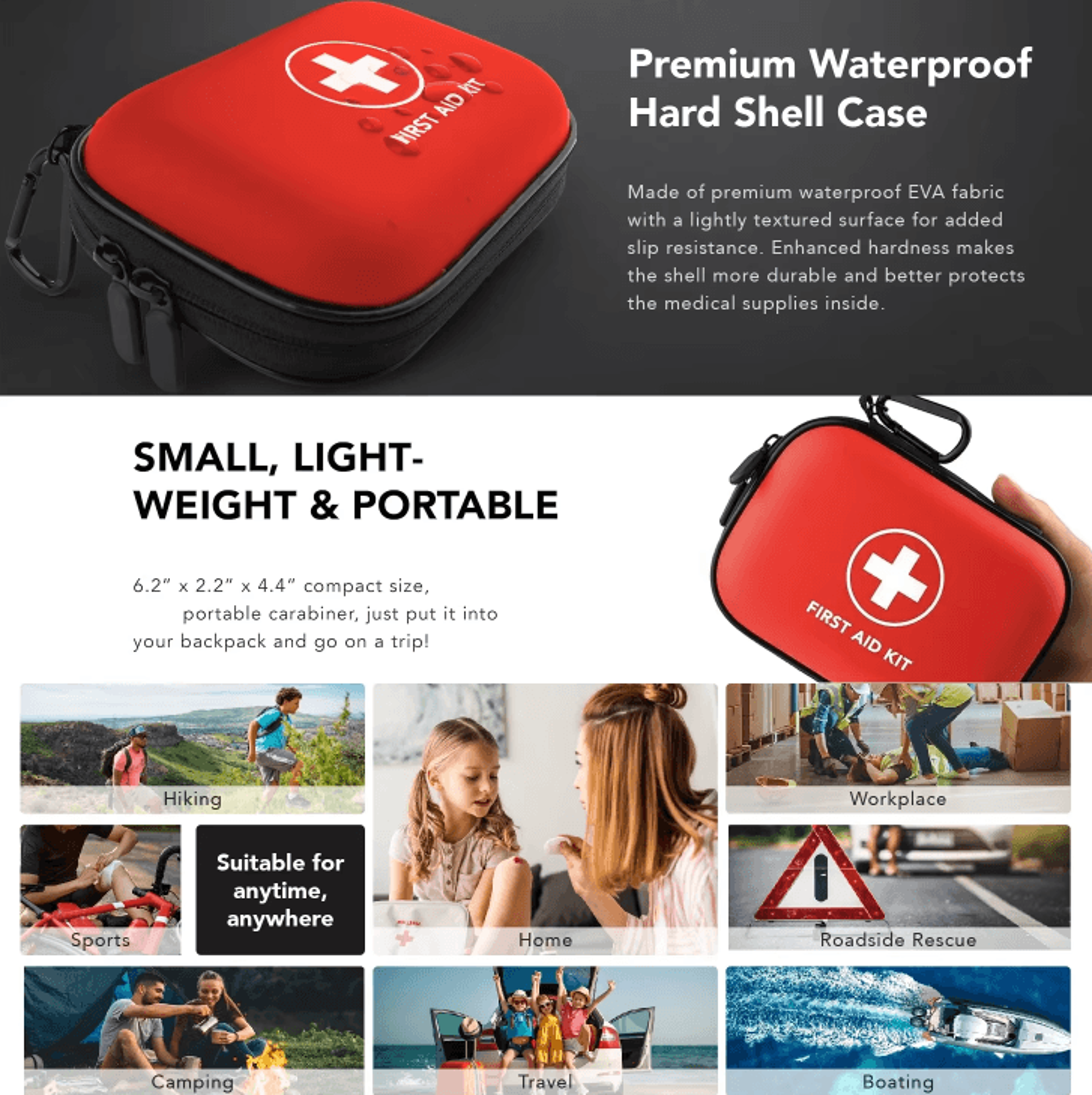 Empty Medical First Aid Storage Bag  Small PU EVA Portable Case For Outdoor Travel Camping And Surv 0