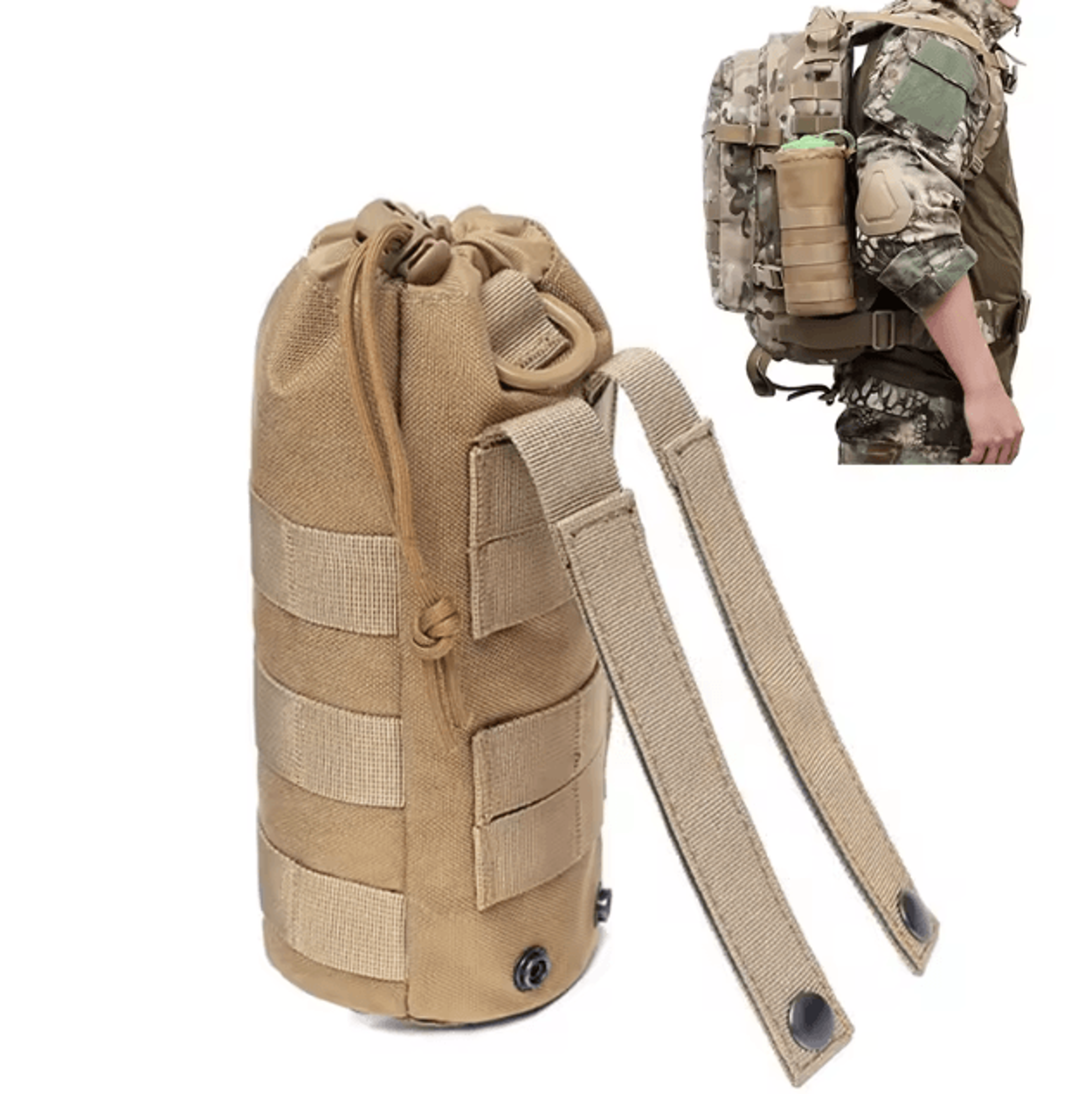 Tactical MOLLE Water Bottle Pouch  Outdoor Hydration Carrier For Camping Hiking  Travel 1