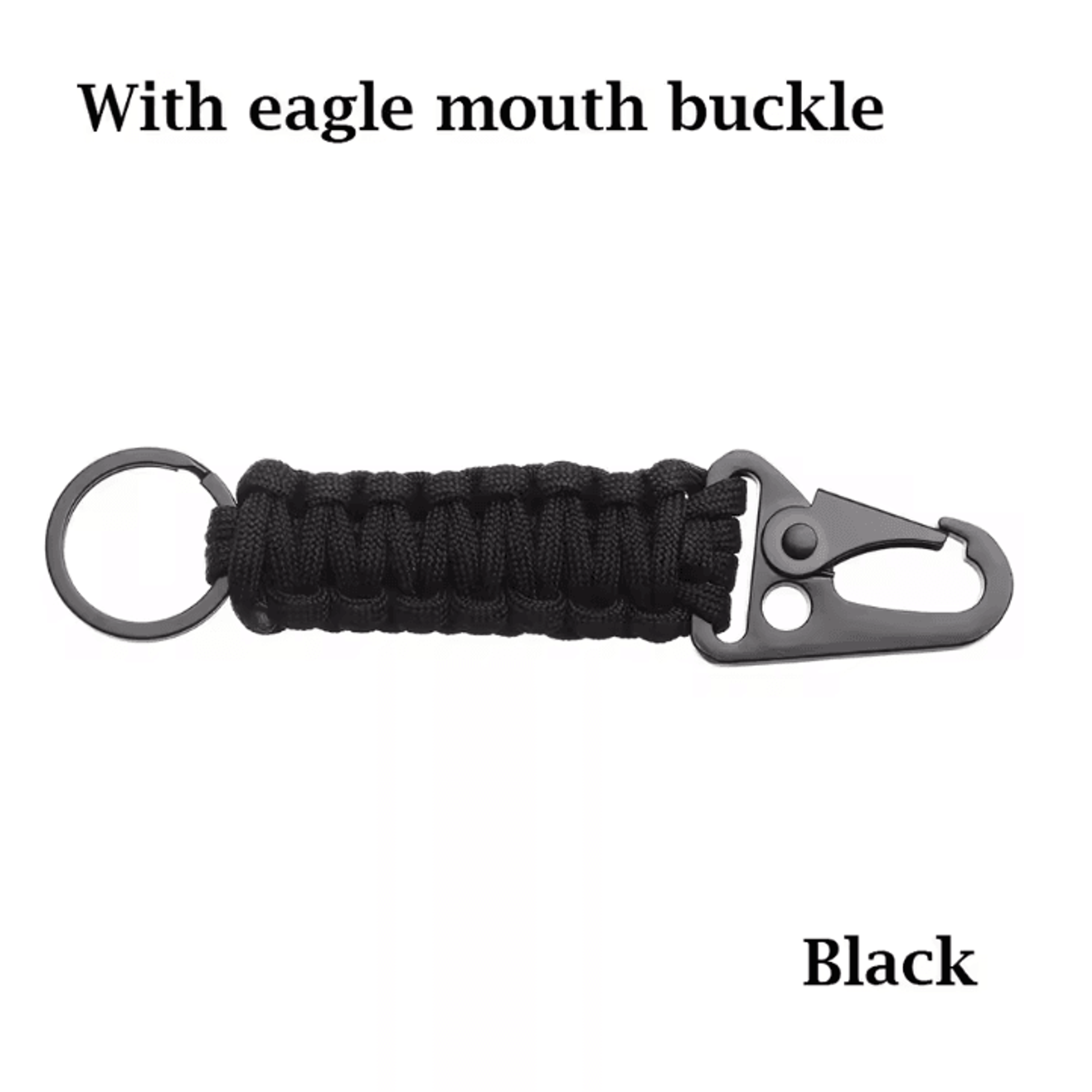MultiTool Paracord Survival Keychain  Carabiner Rope  Emergency Gear For Outdoor Camping  Everyday  5