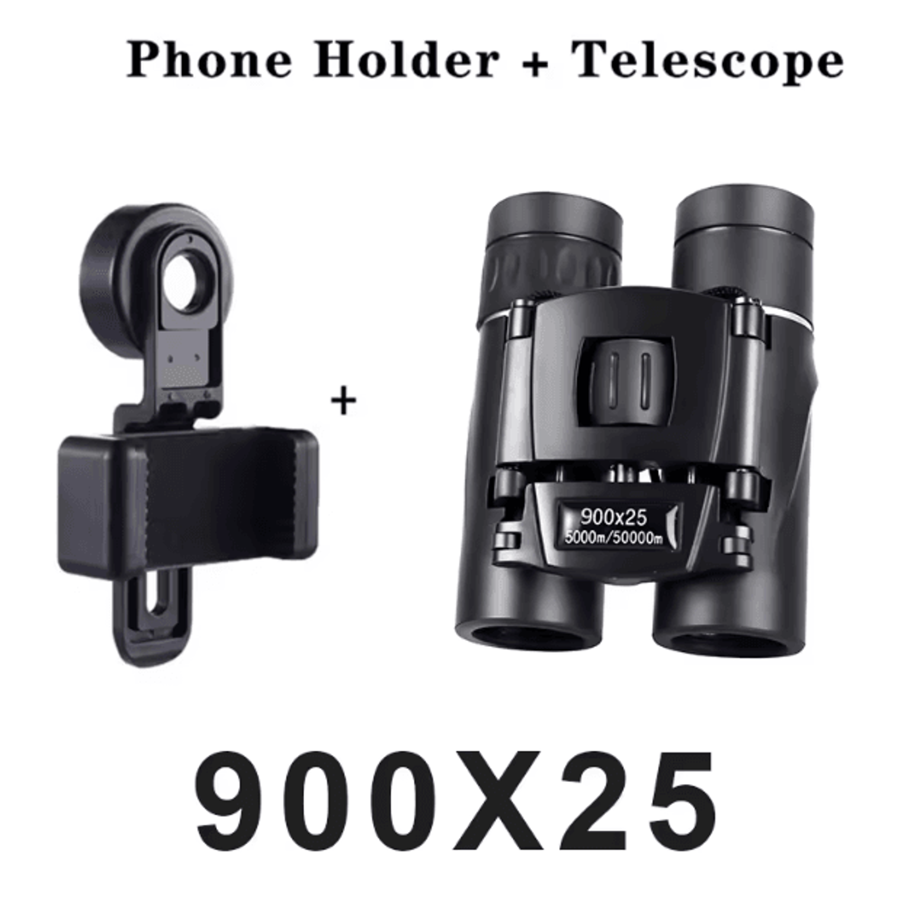 900x25 HD Zoom Binoculars Portable BAK4 Prism Binoculars Folding Long Range Outdoor Telescope For C 8