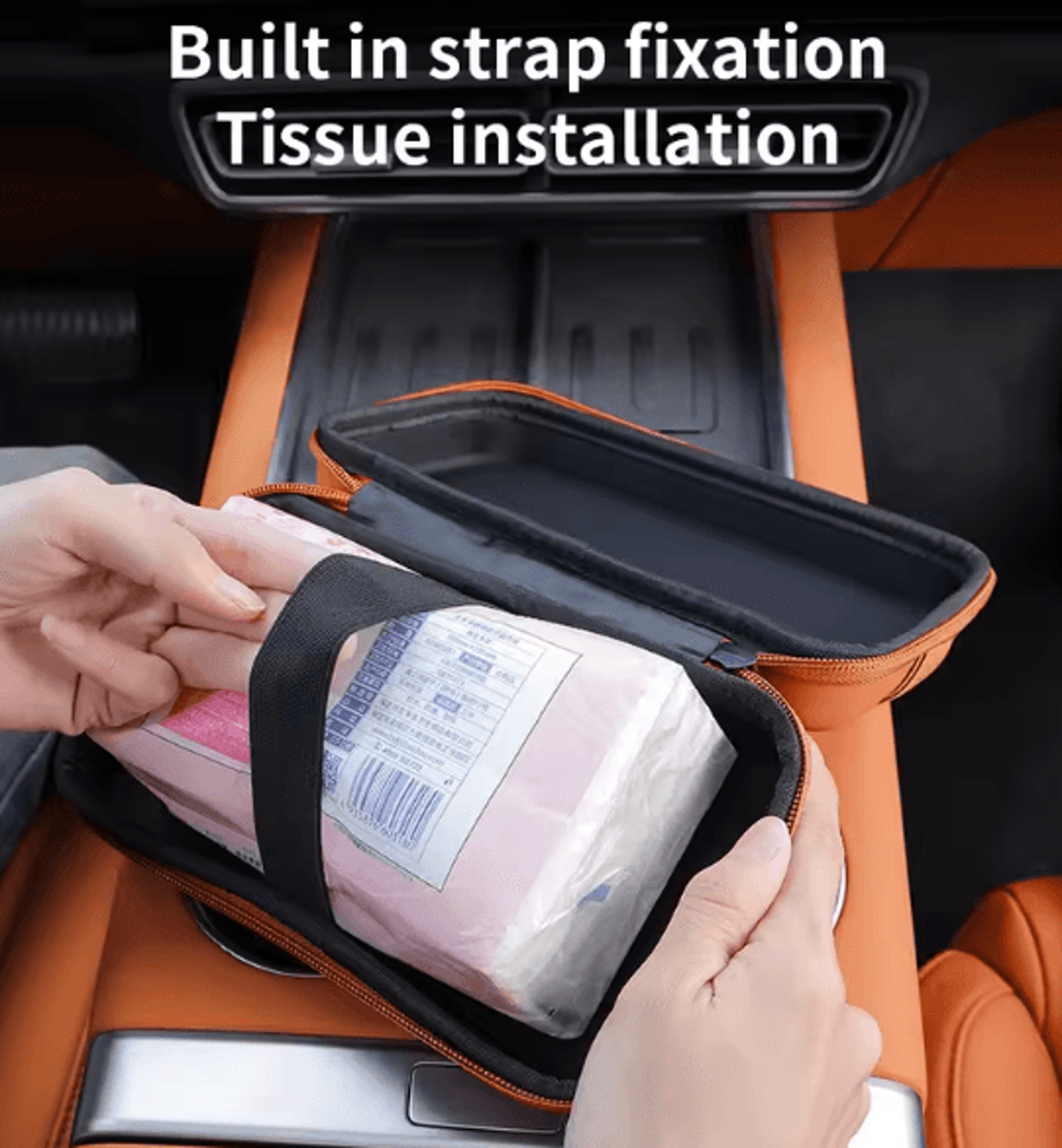 Multifunction Car Sun Visor Tissue Holder Hanging Car Tissue Organizer Bag For Armrest Backseat And 2